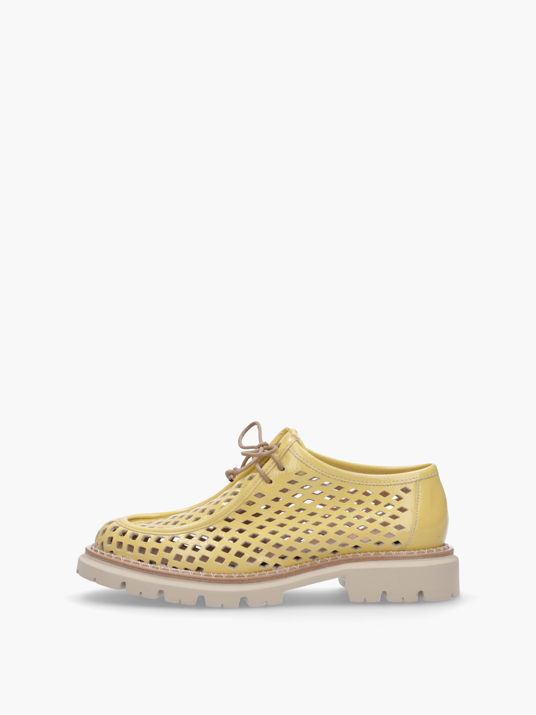 CHISE Lackleder Gelb, Bekleidung, Schuhwerk, Schuh, Sneaker