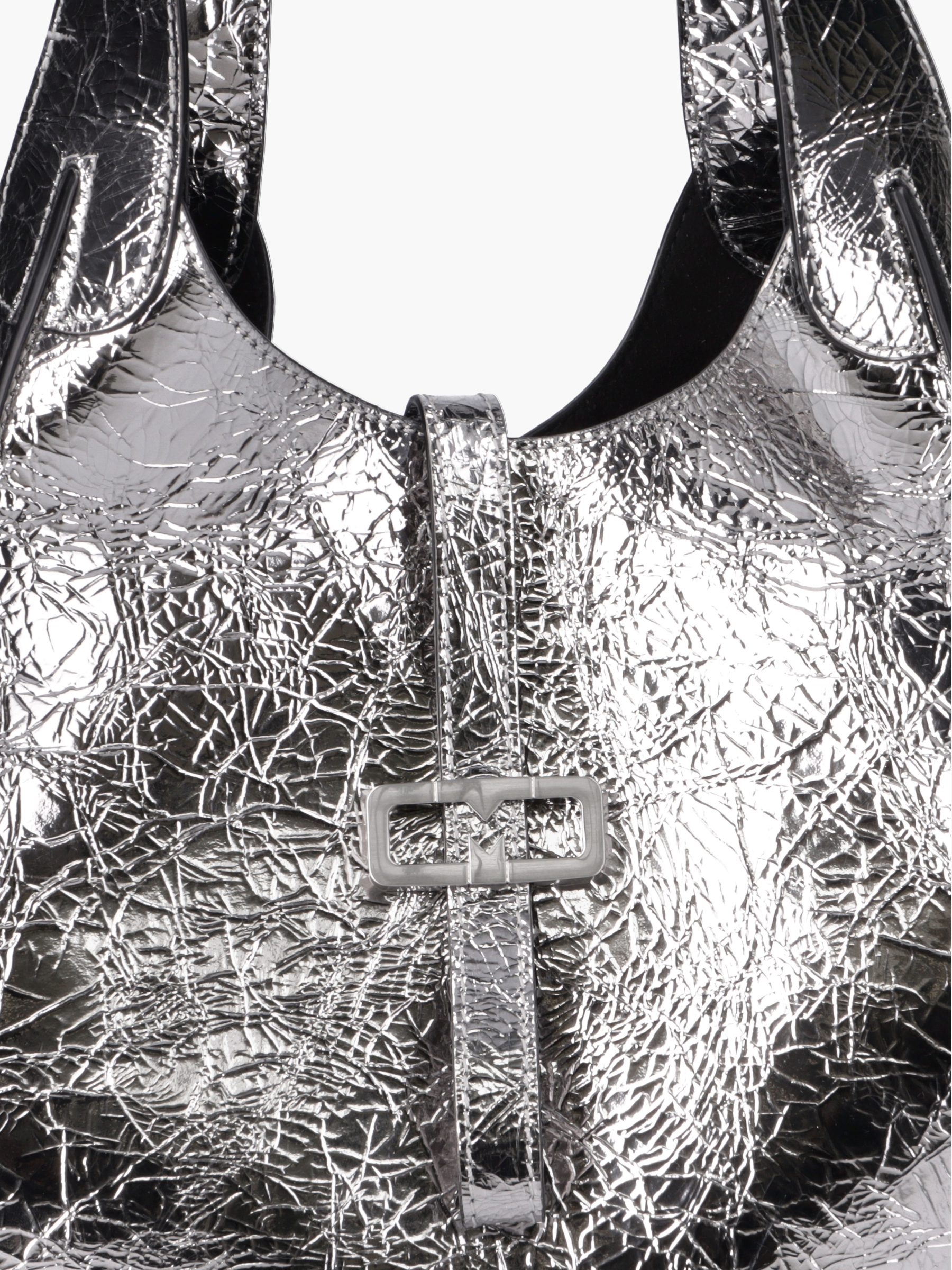Lilou Metallic-Leder Silber, Zubehor, Tasche, Handtasche, Geldbörse