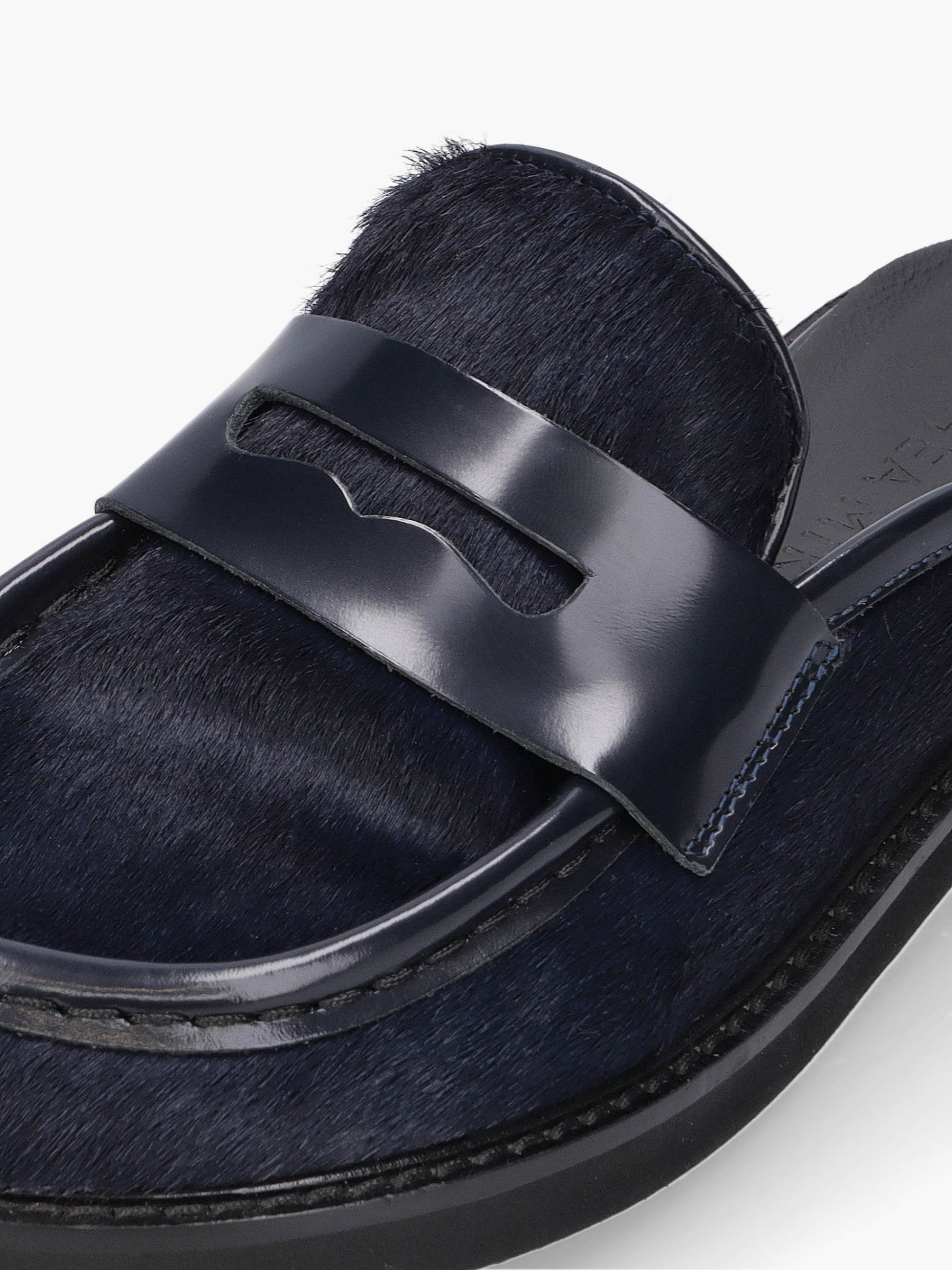 Mokassin-Mules Dunkelblau, Bekleidung, Schuhwerk, Sandale, Schuh