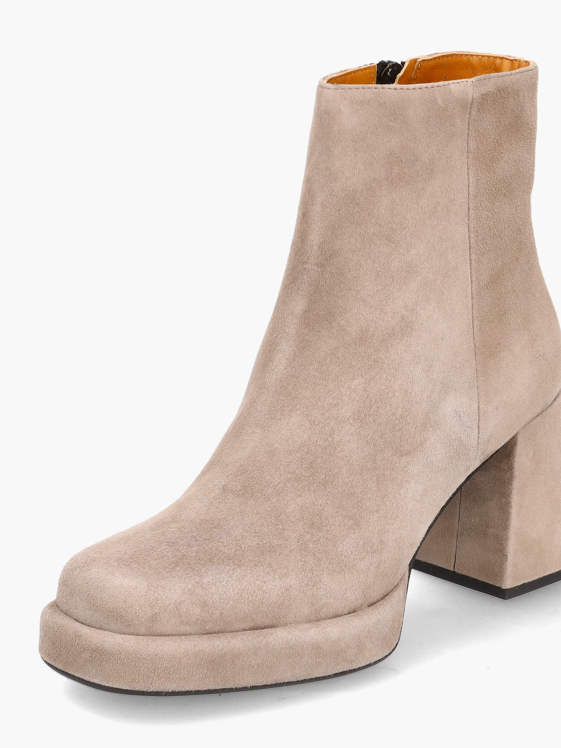 Plateau-Stiefeletten hellbraun 85 mm, Bekleidung, Schuhwerk, Schuh, Hoher Absatz
