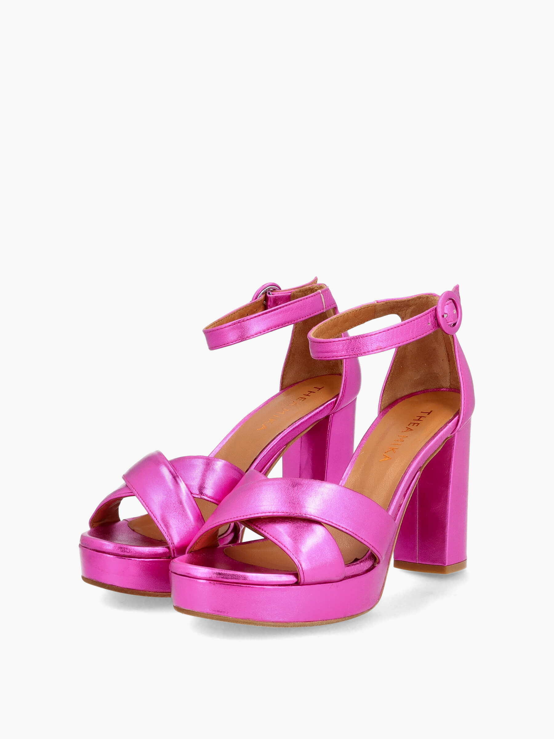 Platform sandals fuxia