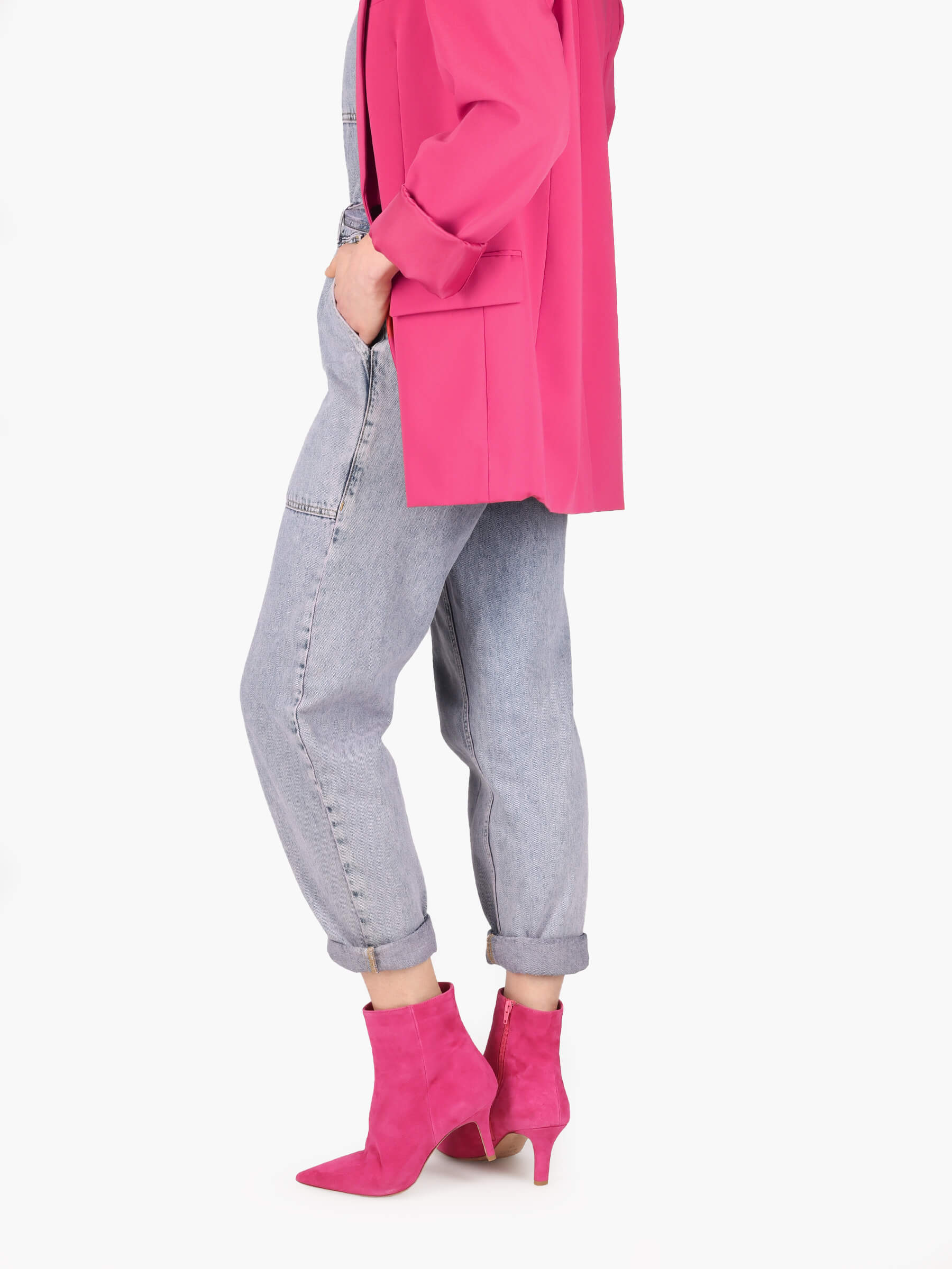 Stiefeletten fuxia 70 mm