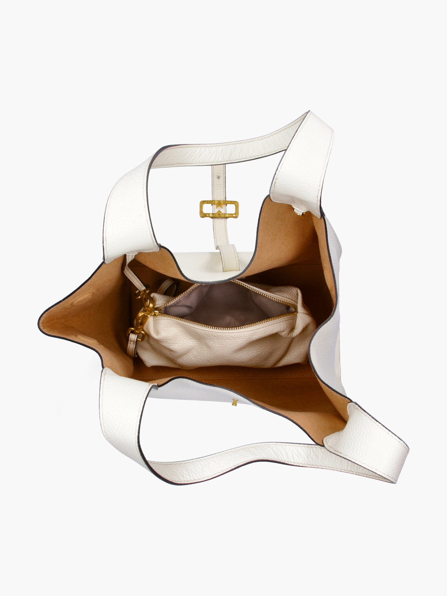 Lilou Kalbsleder Weiß, Zubehor, Tasche, Handtasche, Geldbörse