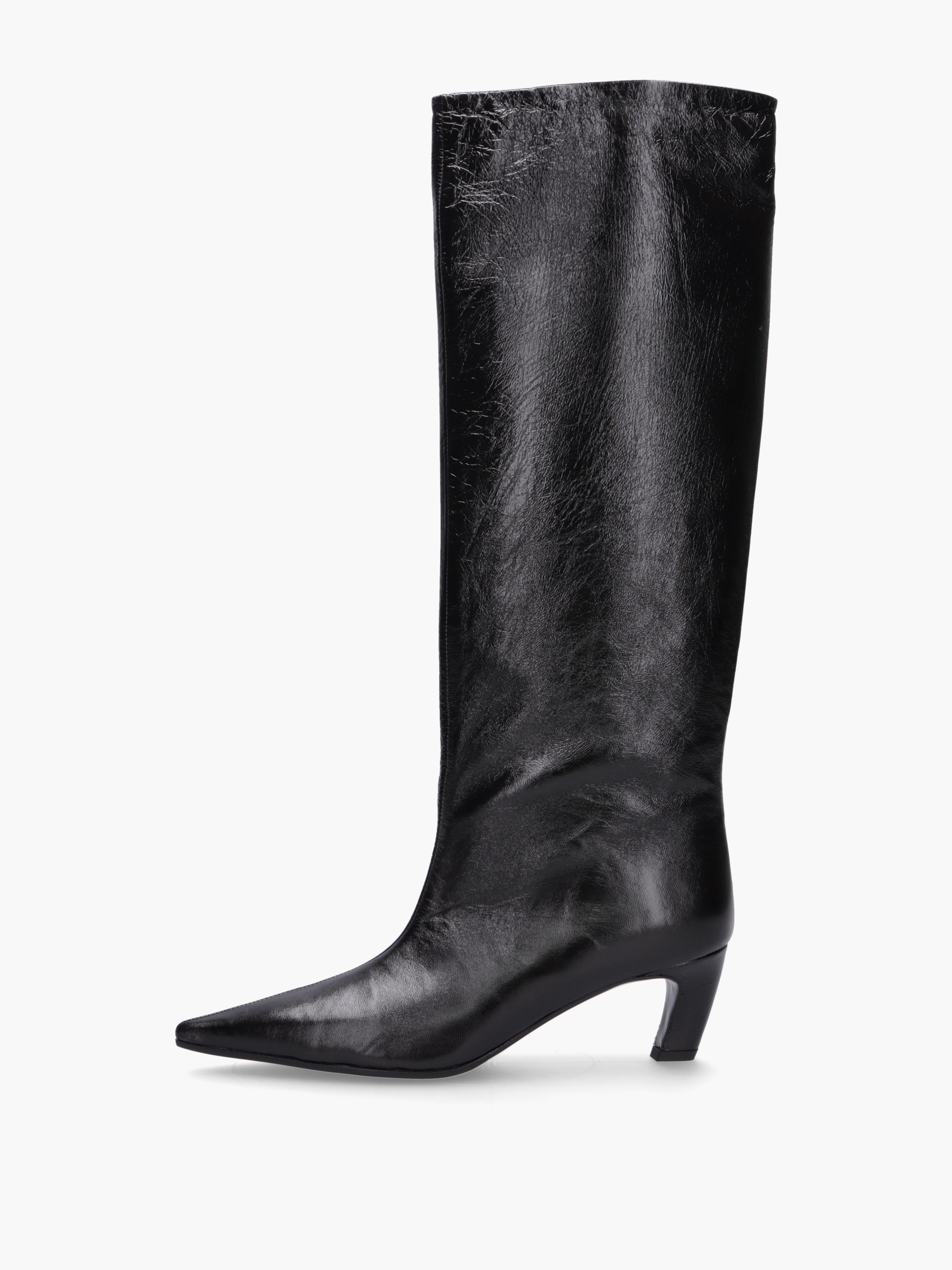 VIONA Glattleder Schwarz, Schuhwerk, Schuh, Stiefel, Reitstiefel, Hoher Absatz