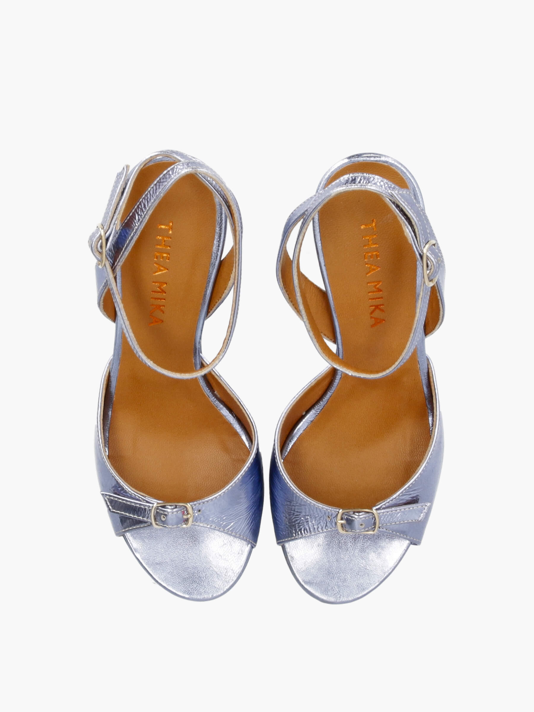 Plateau-Sandalen blau 100 mm, Bekleidung, Schuhwerk, Sandale, Schuh
