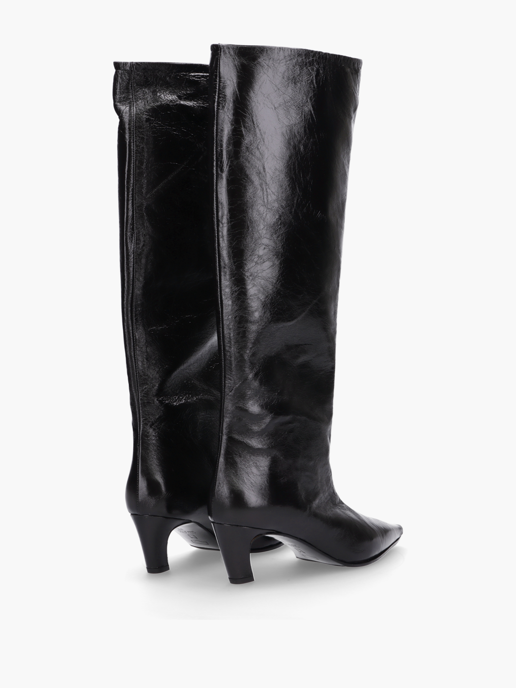 VIONA Glattleder Schwarz, Schuhwerk, Schuh, Stiefel, Reitstiefel, Hoher Absatz