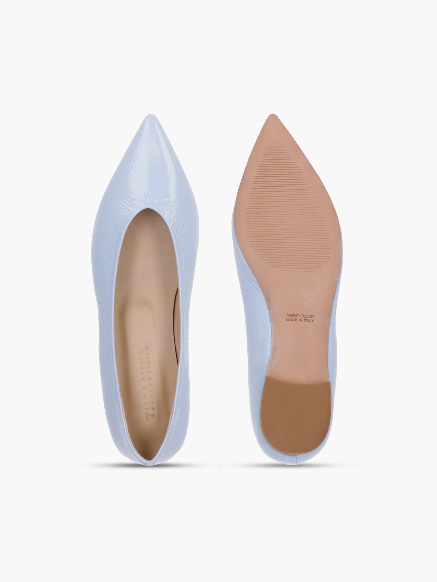 MATA Lackleder Hellblau, Bekleidung, Schuhwerk, Schuh, Hoher Absatz