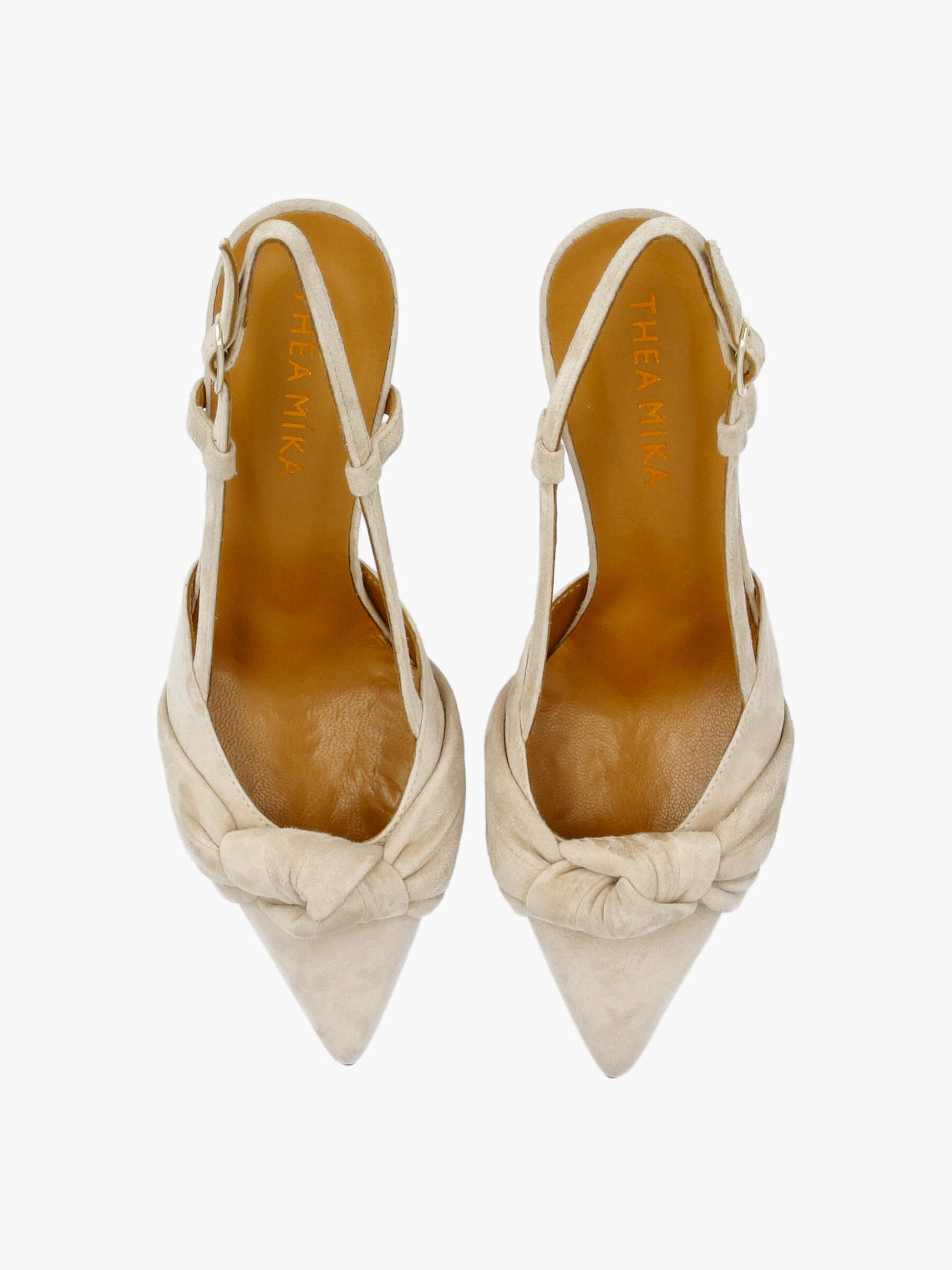 Slingpumps ecru 70 mm, Bekleidung, Schuhwerk, Schuh, Sandale, Hoher Absatz