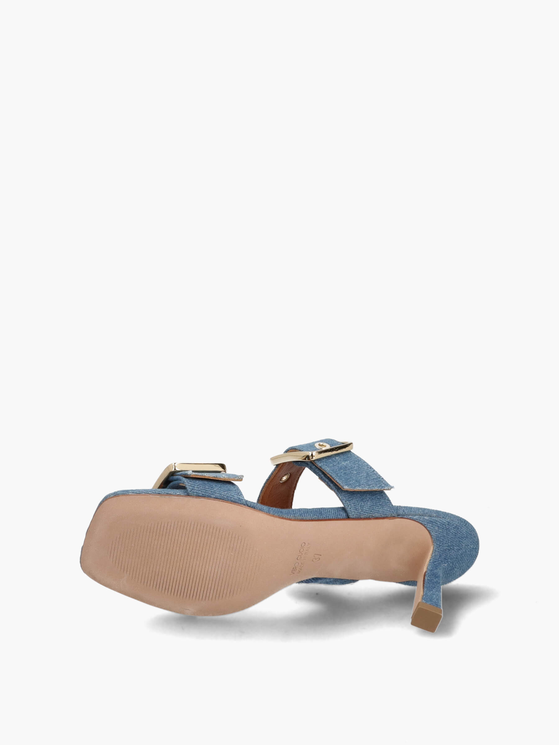 Mules blau denim 70 mm, Bekleidung, Schuhwerk, Sandale, Schuh, Hoher Absatz