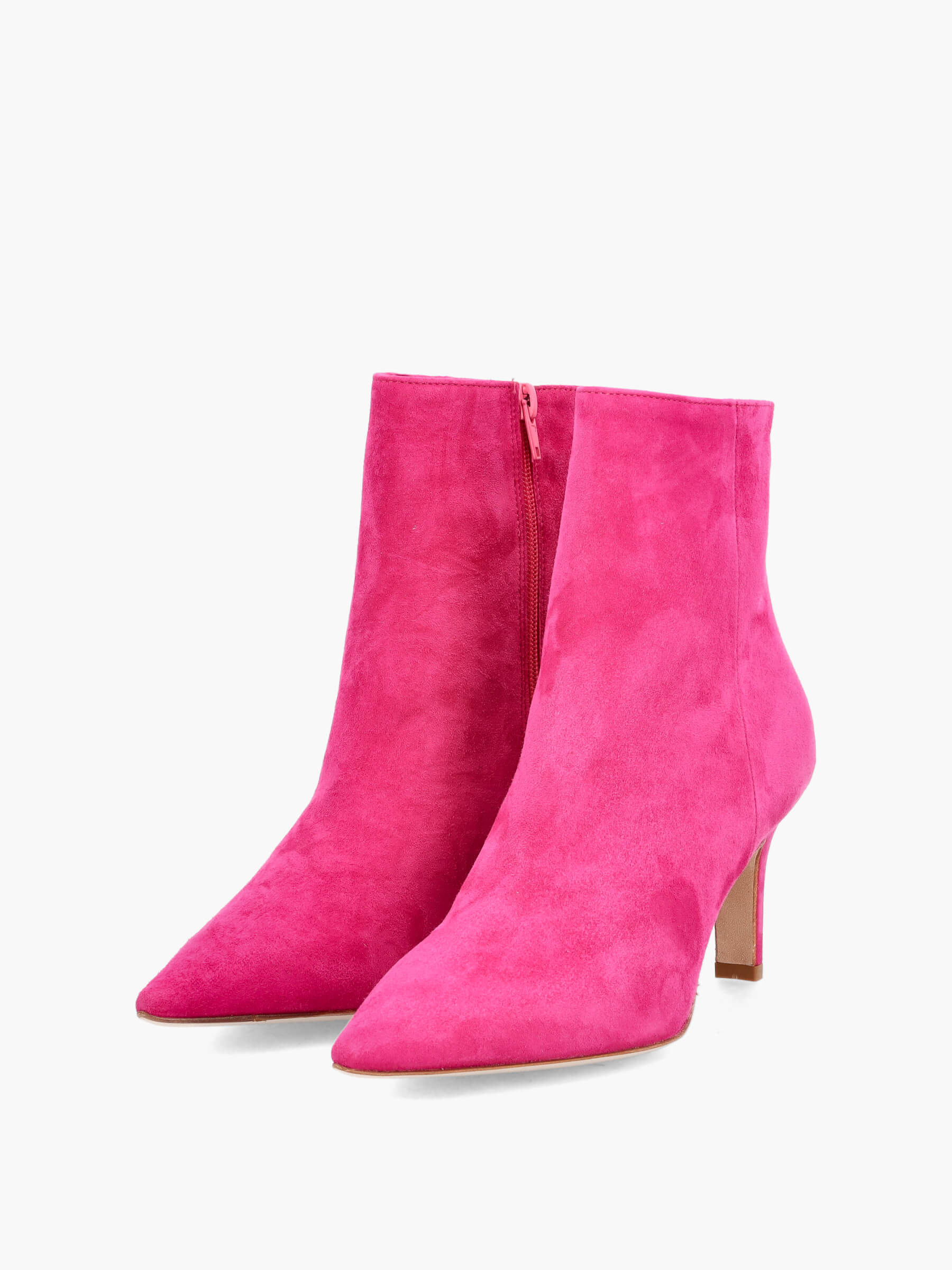 Stiefeletten fuxia 70 mm, Bekleidung, Schuhwerk, Hoher Absatz, Schuh, Wildleder