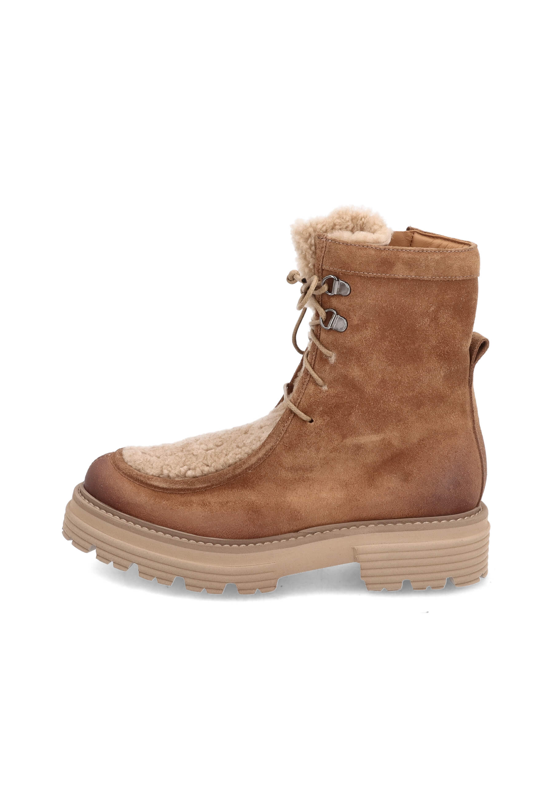Lammfell Stiefeletten camel, Bekleidung, Schuhwerk, Schuh, Wildleder