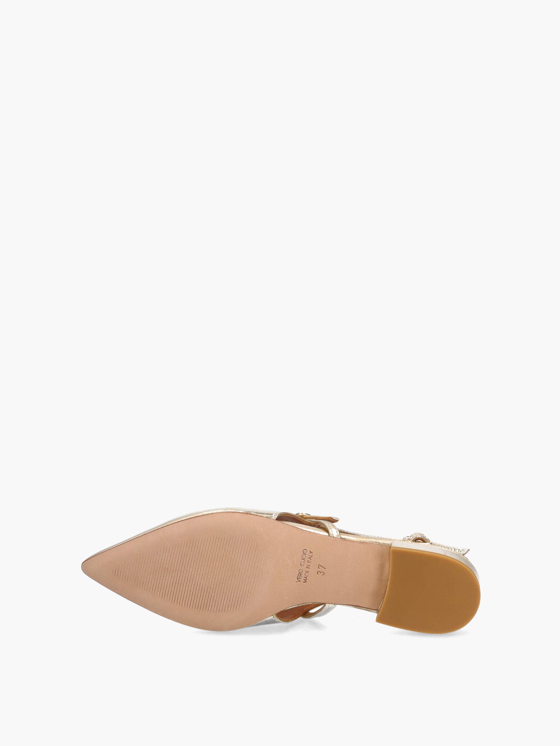 Sling-Ballerinas metallic platino, Bekleidung, Schuhwerk, Schuh, Sandale