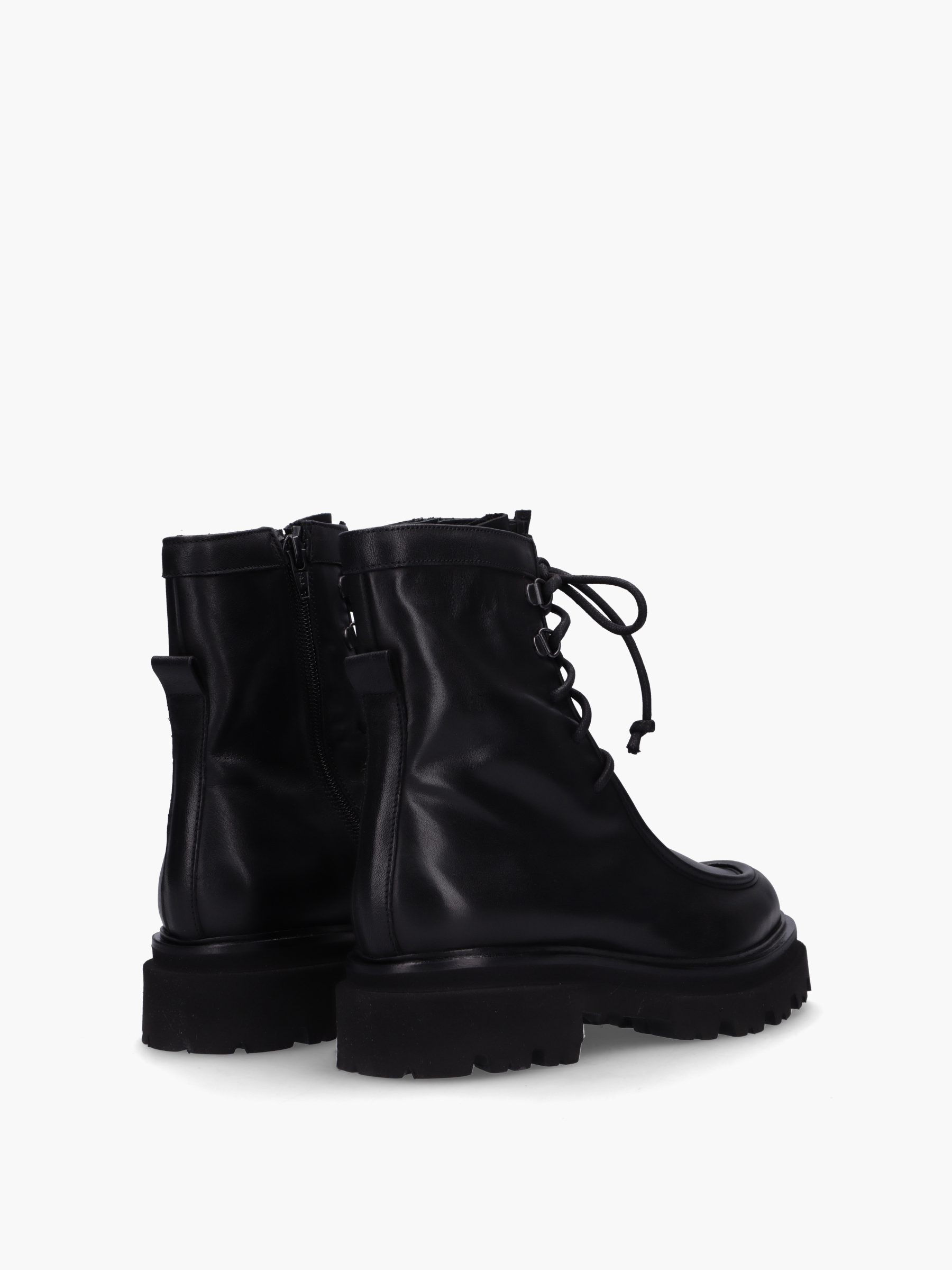 CHAKO Glattleder Schwarz, Bekleidung, Schuhwerk, Schuh, Stiefel
