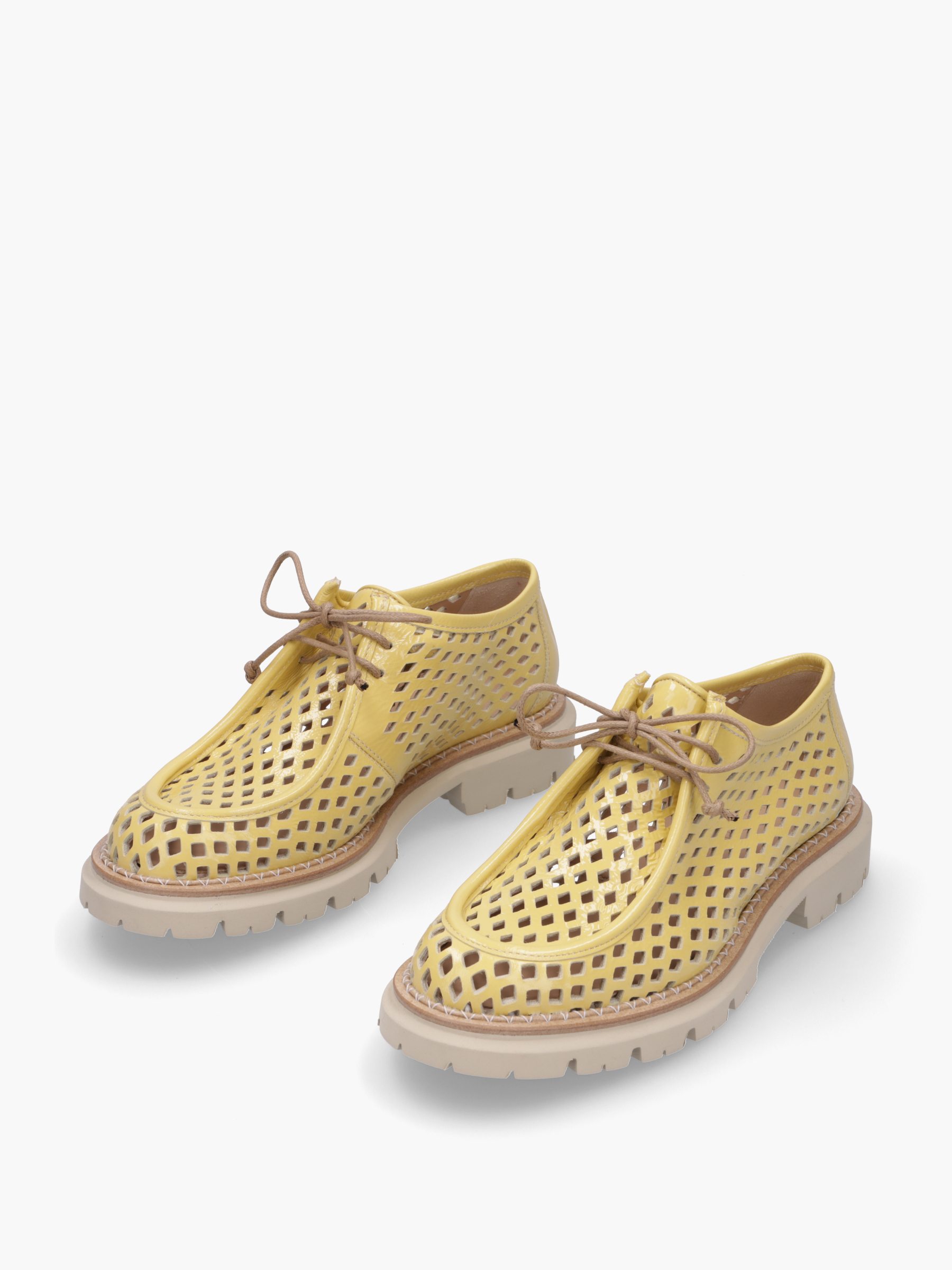 CHISE Lackleder Gelb, Bekleidung, Schuhwerk, Schuh, Sneaker