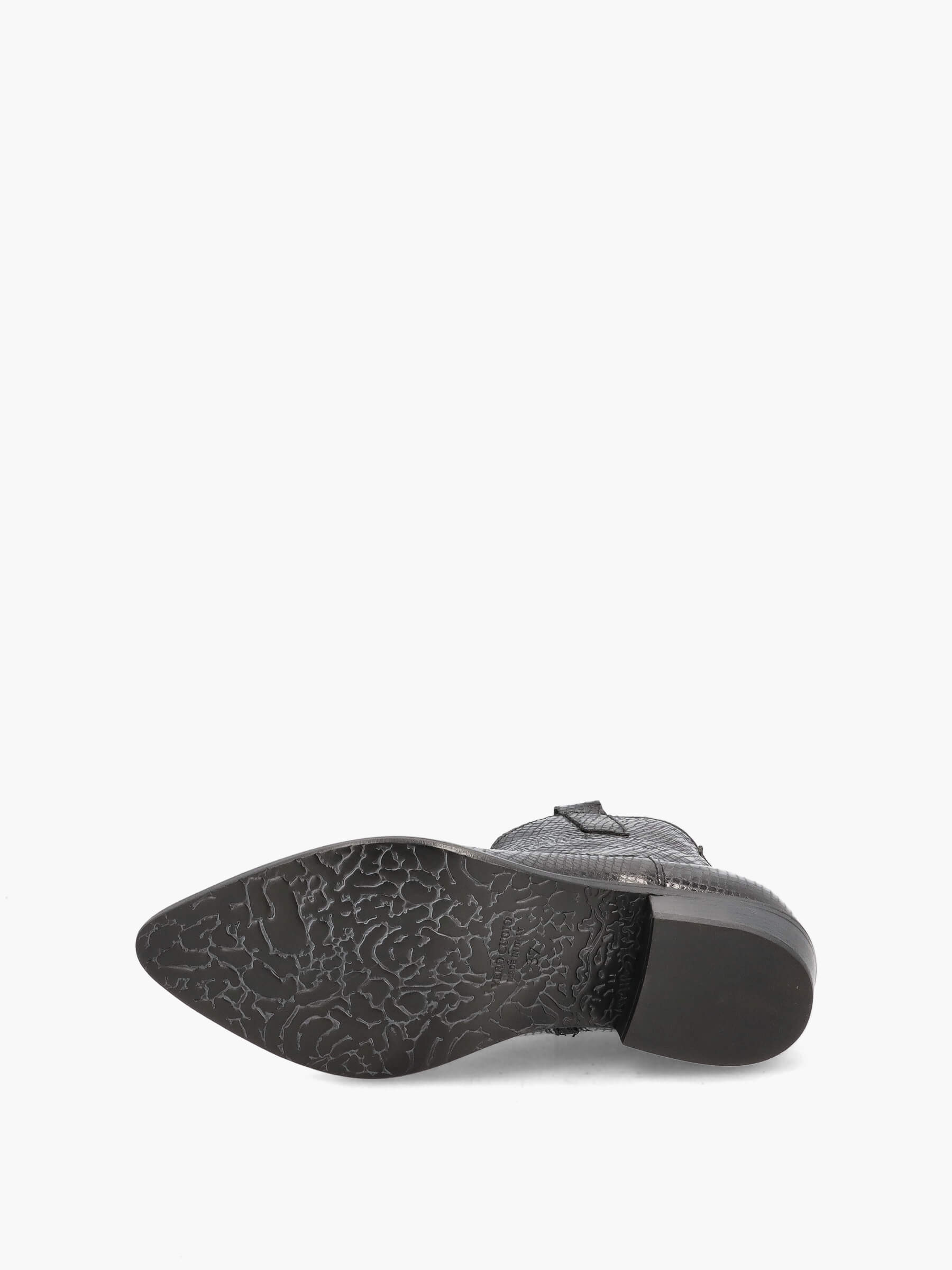 Western booties nero shiny snake