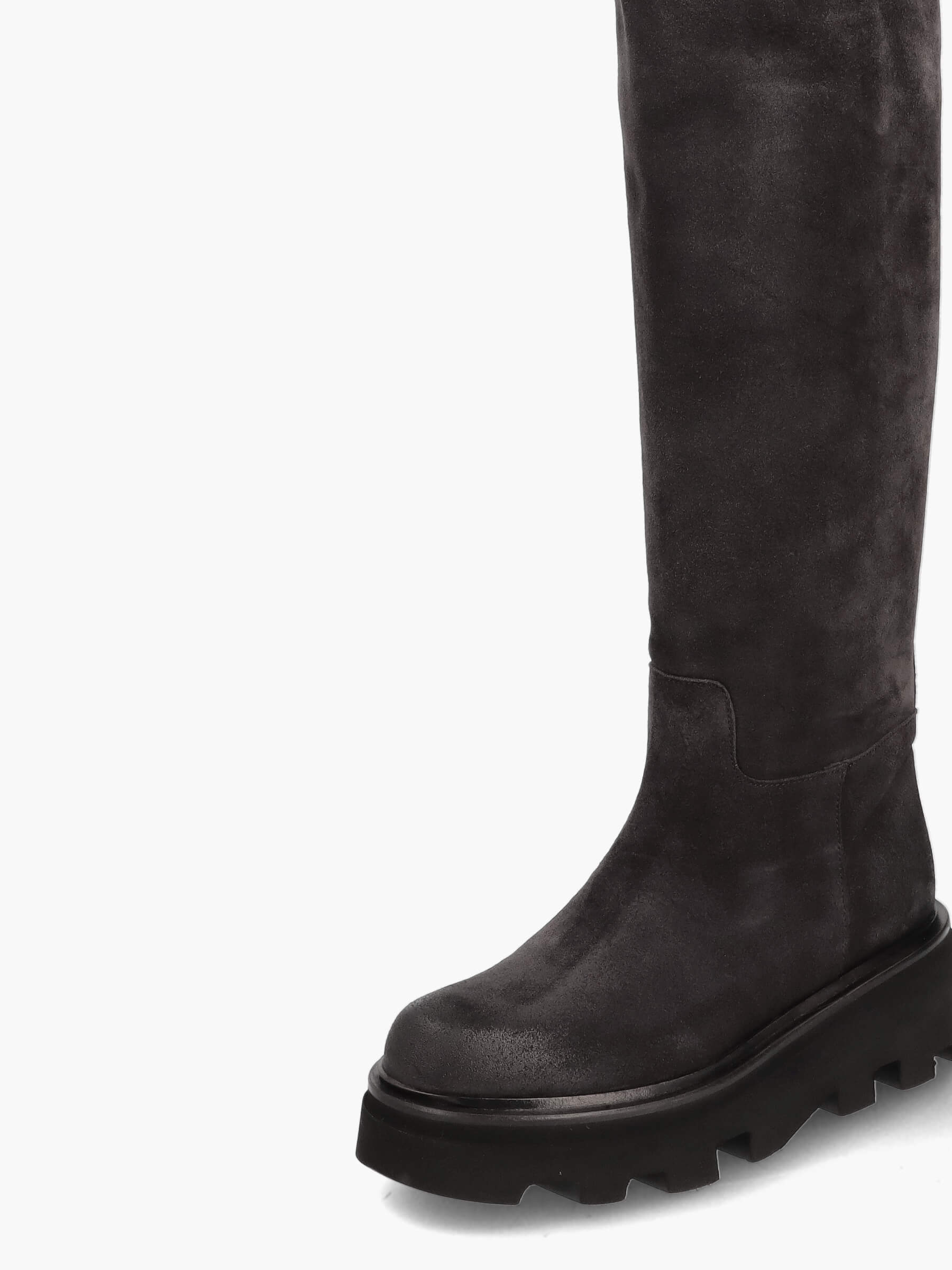 Langschaftstiefel grau , Stiefel, Kleidung, Schuhwerk, Reitstiefel, Schuh