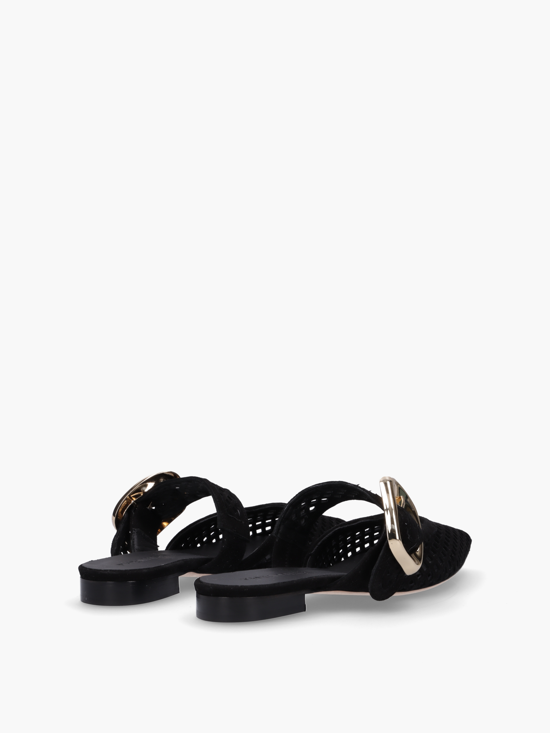 MIMI Veloursleder Schwarz, Bekleidung, Schuhwerk, Sandale