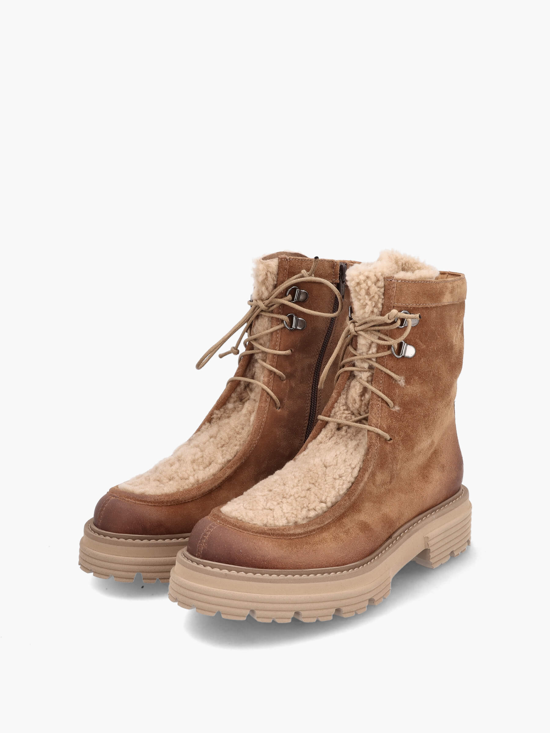 Lammfell Stiefeletten camel, Bekleidung, Schuhwerk, Schuh
