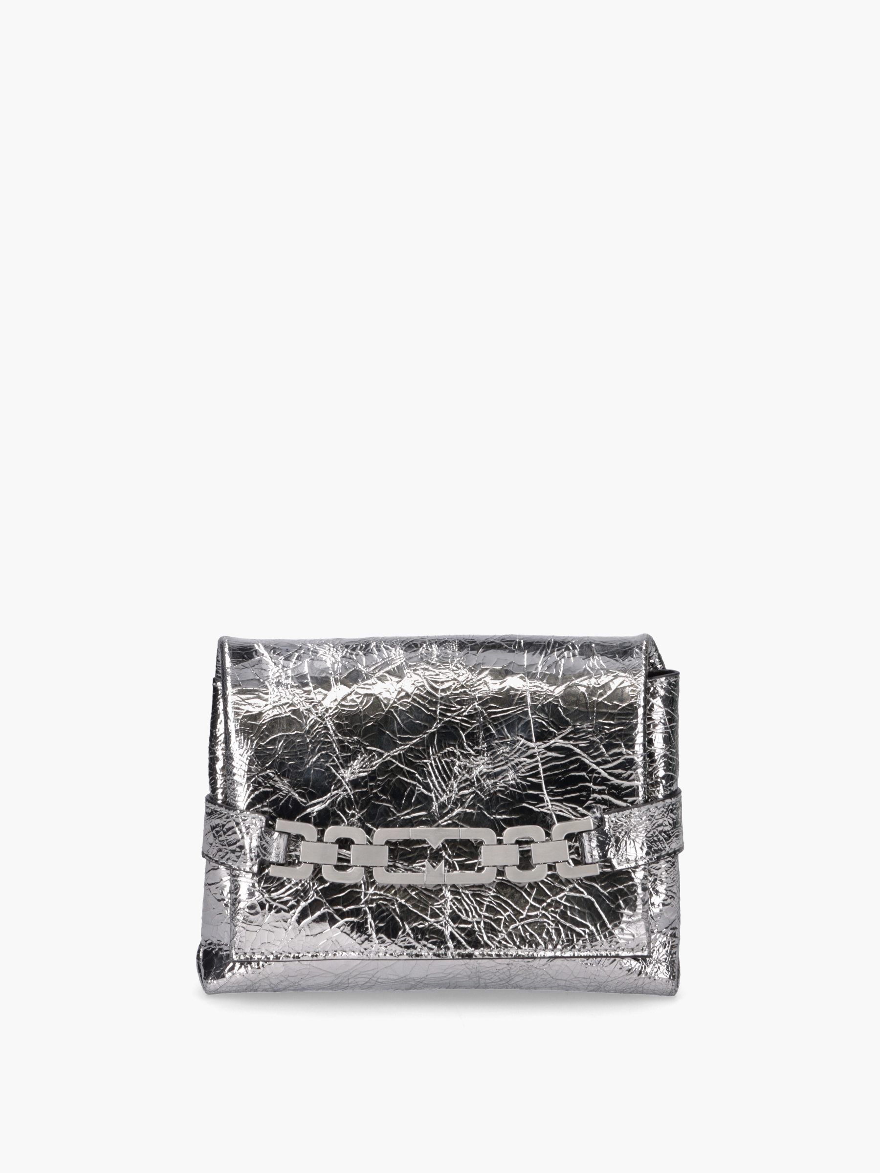 Lia Metallic-Leder Silber, Zubehor, Tasche, Handtasche, Geldbörse, Kiste