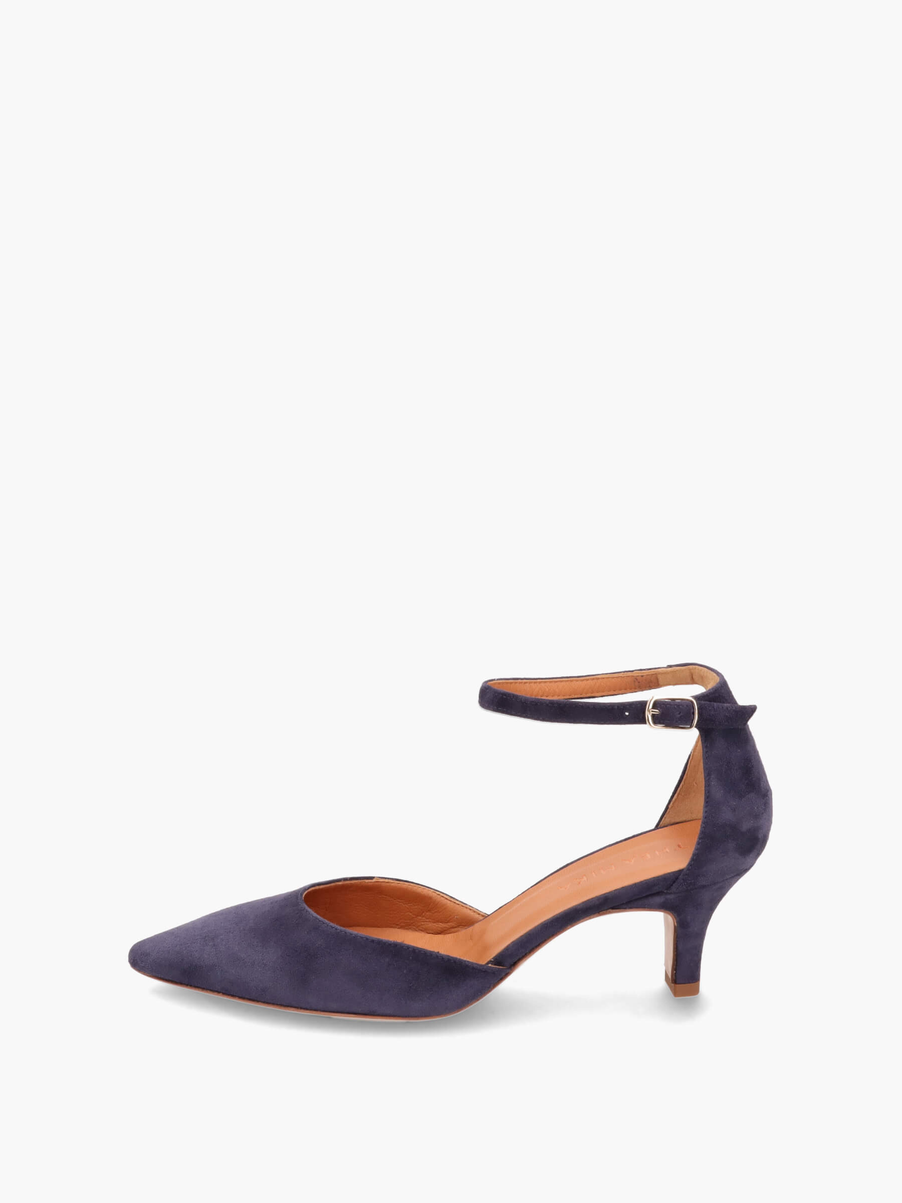 Pumps blau 50 mm, Schuh, Hoher Absatz, Wildleder, Sandale, Riemen
