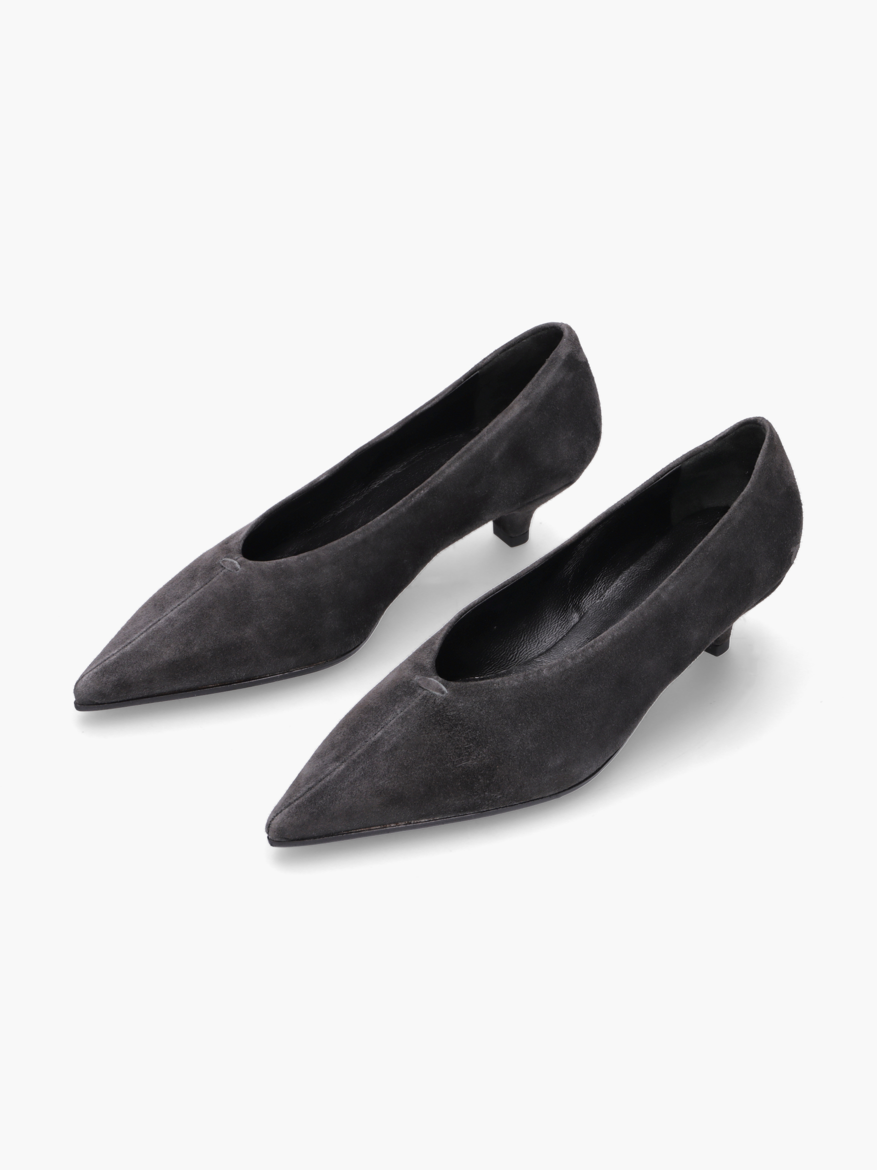 VESTA Veloursleder Grau, Bekleidung, Schuhwerk, Schuh, Hoher Absatz, Wildleder
