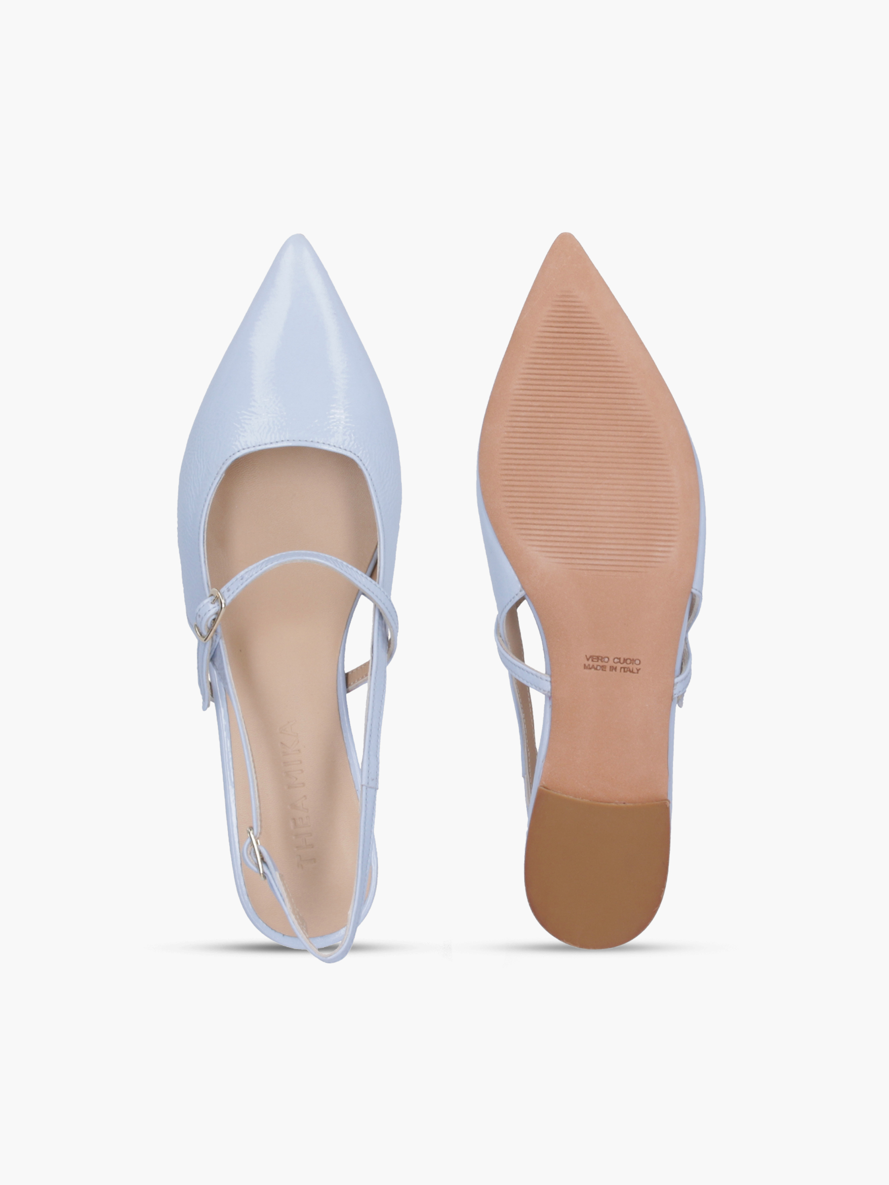MEGUMI Lackleder Hellblau, Bekleidung, Schuhwerk, Schuh, Hoher Absatz, Sandale