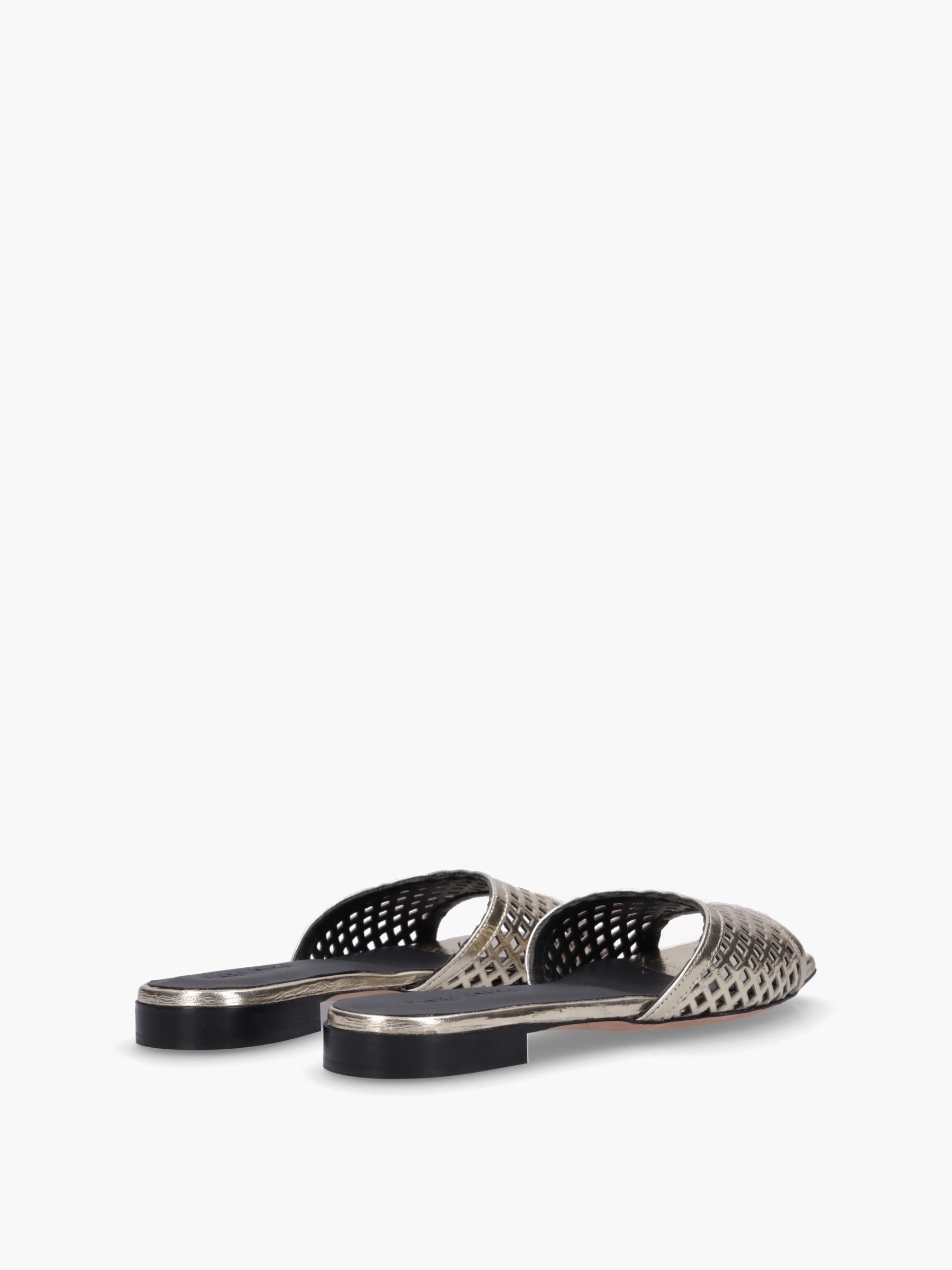 VIVIT Metallic-Leder Gold, Bekleidung, Schuhwerk, Sandale