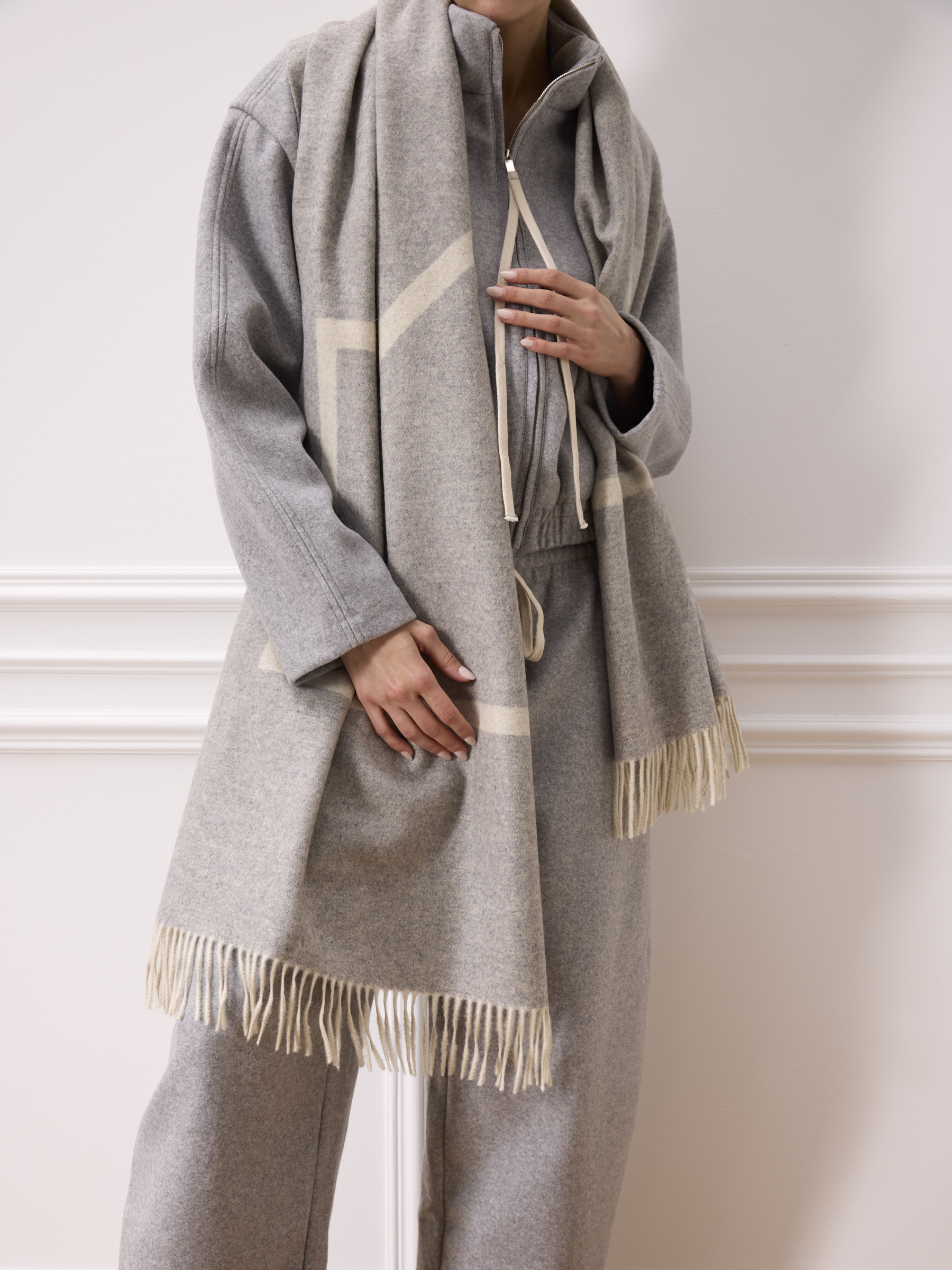 MALINAX-1085-0161_grau_01 MALINA Grau, Modisch, Kleidung, Mantel