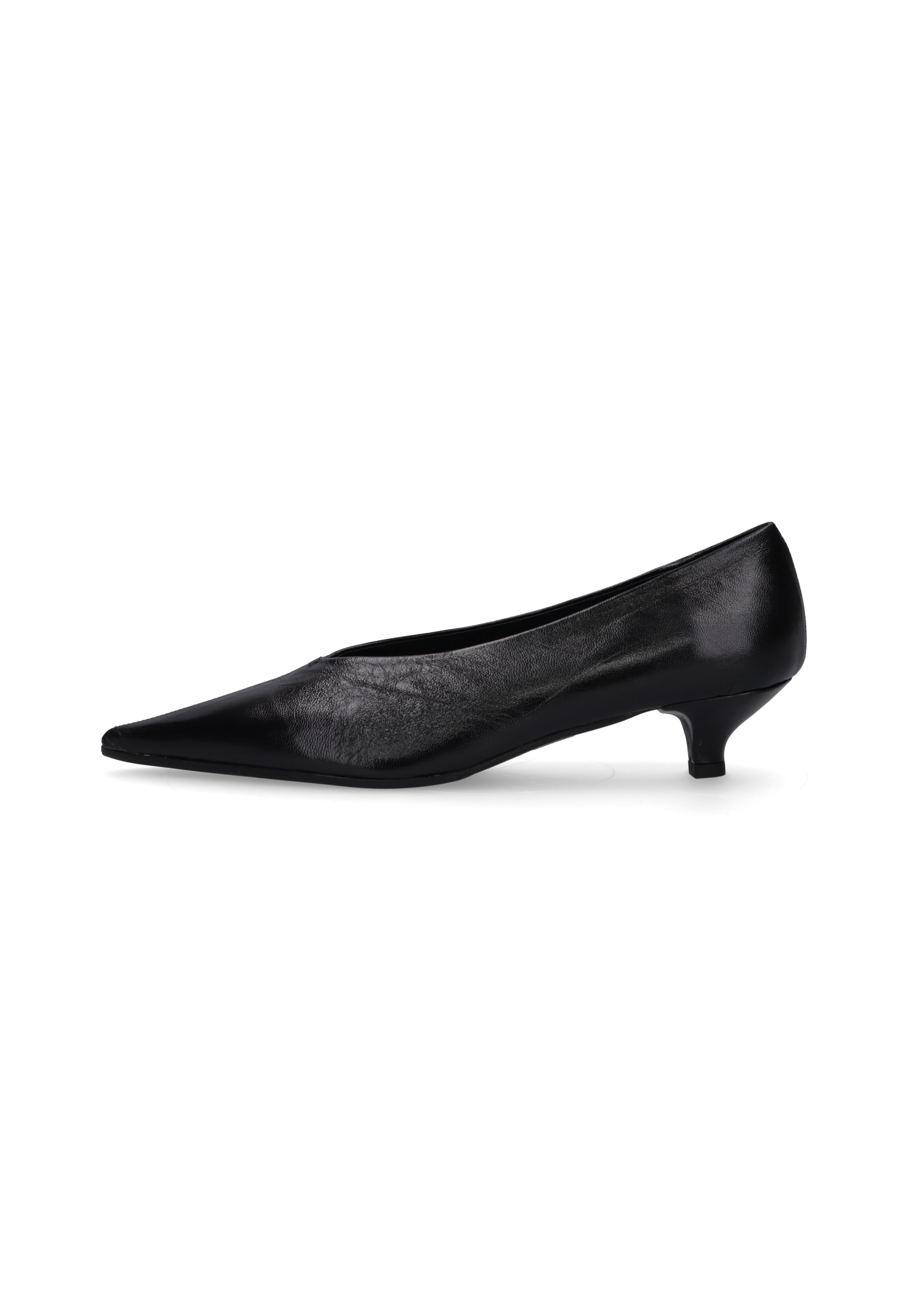 VESTA Glattleder Schwarz, Bekleidung, Schuhwerk, Schuh, Hoher Absatz, Wildleder