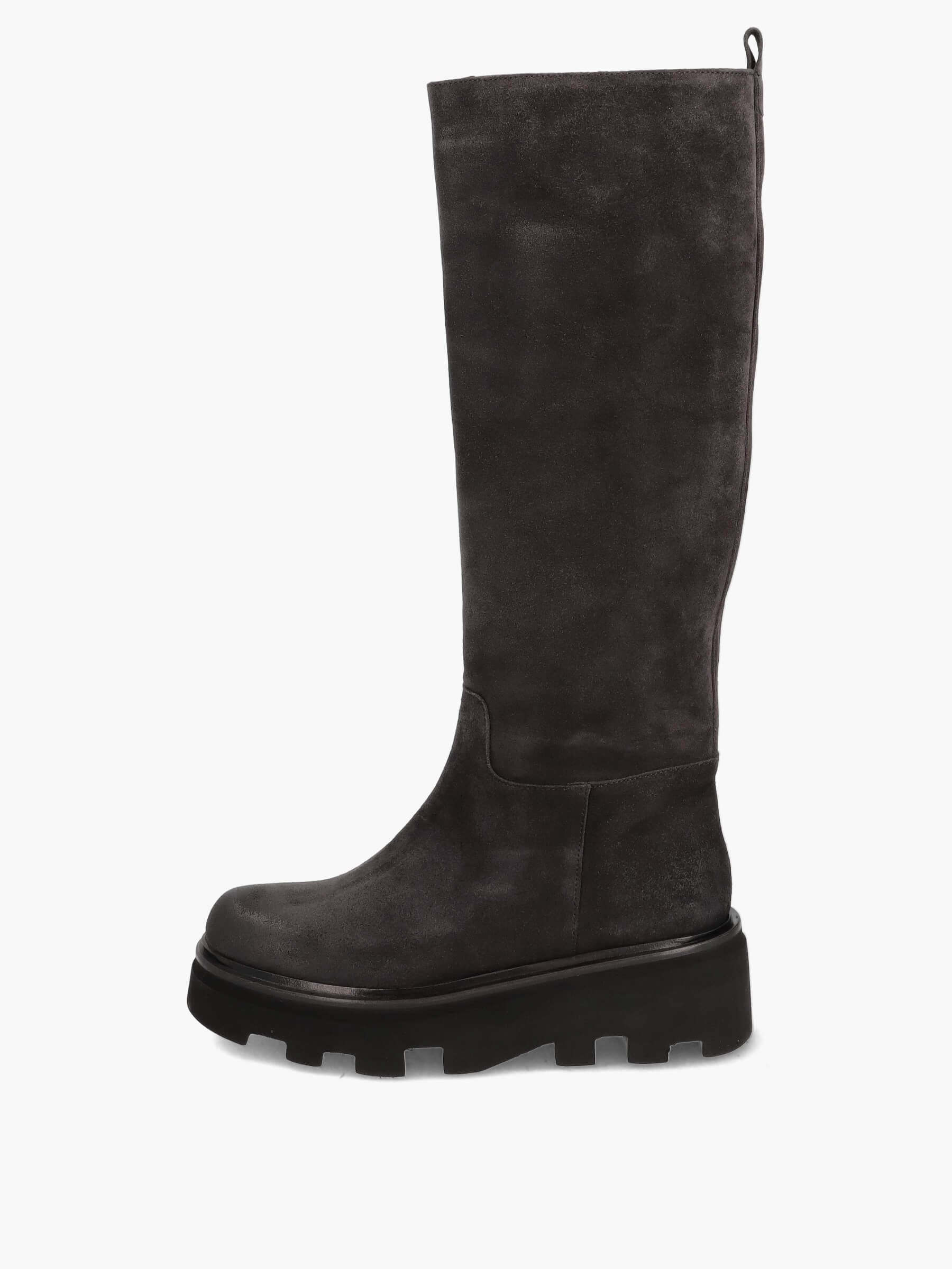 Langschaftstiefel grau , Bekleidung, Schuhwerk, Schuh, Stiefel, Reitstiefel