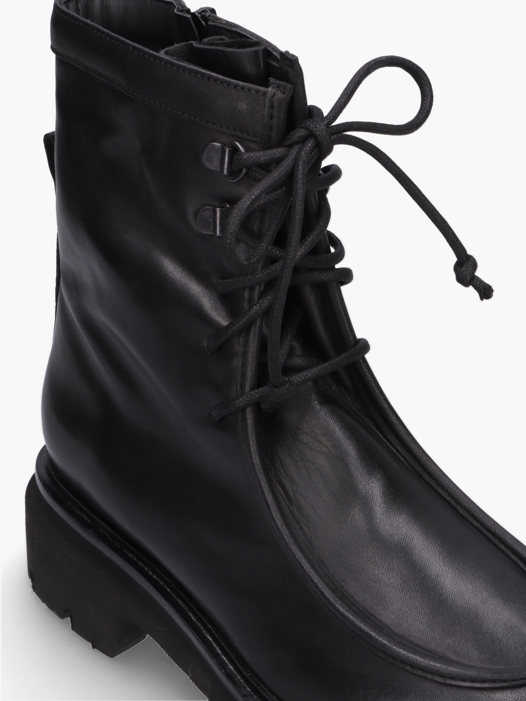 CHAKO Glattleder Schwarz, Bekleidung, Schuhwerk, Schuh, Stiefel
