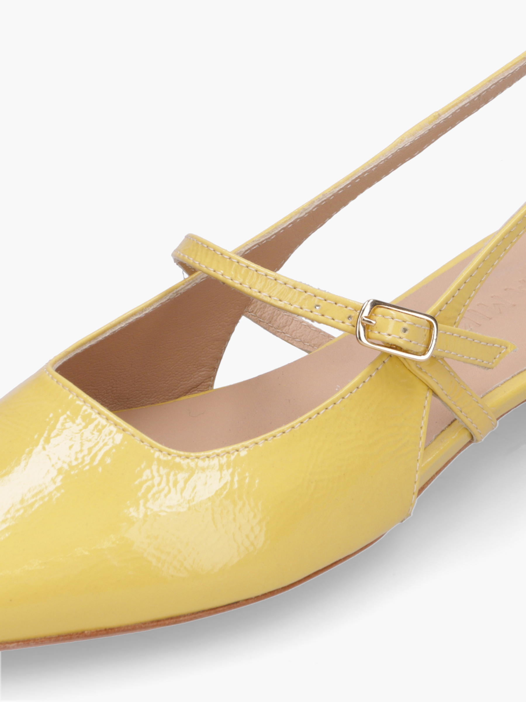 MEGUMI Lackleder Gelb, Bekleidung, Schuhwerk, Schuh, Sandale, Hoher Absatz