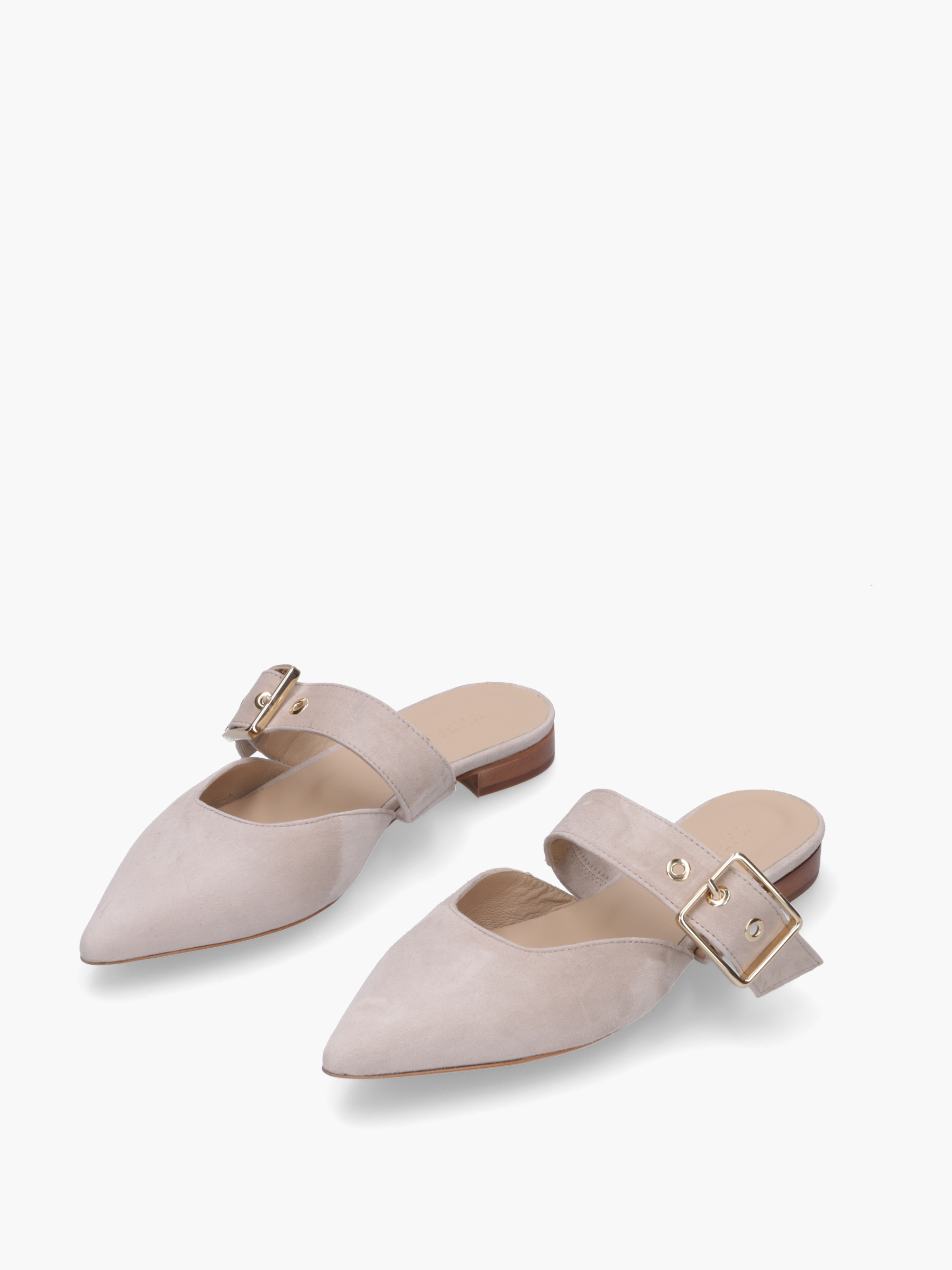 MIWA Veloursleder Beige, Bekleidung, Schuhwerk, Sandale, Schuh