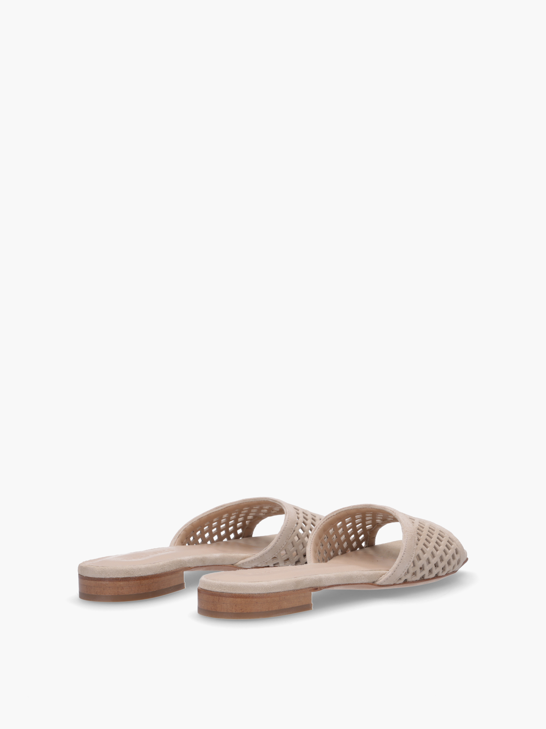 VIVIT Veloursleder Beige, Bekleidung, Schuhwerk, Sandale