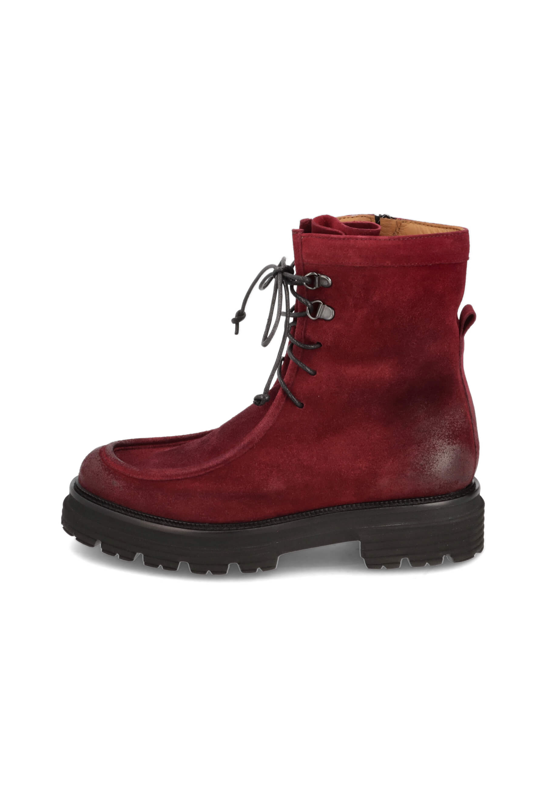  Schnürstiefeletten bordeaux, Bekleidung, Schuhwerk, Schuh, Wildleder