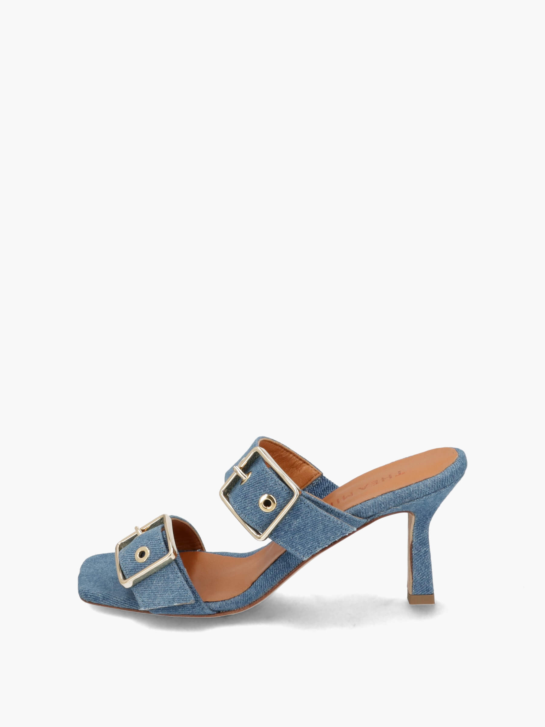 Mules blau denim 70 mm, Bekleidung, Schuhwerk, Sandale, Schuh, Hoher Absatz