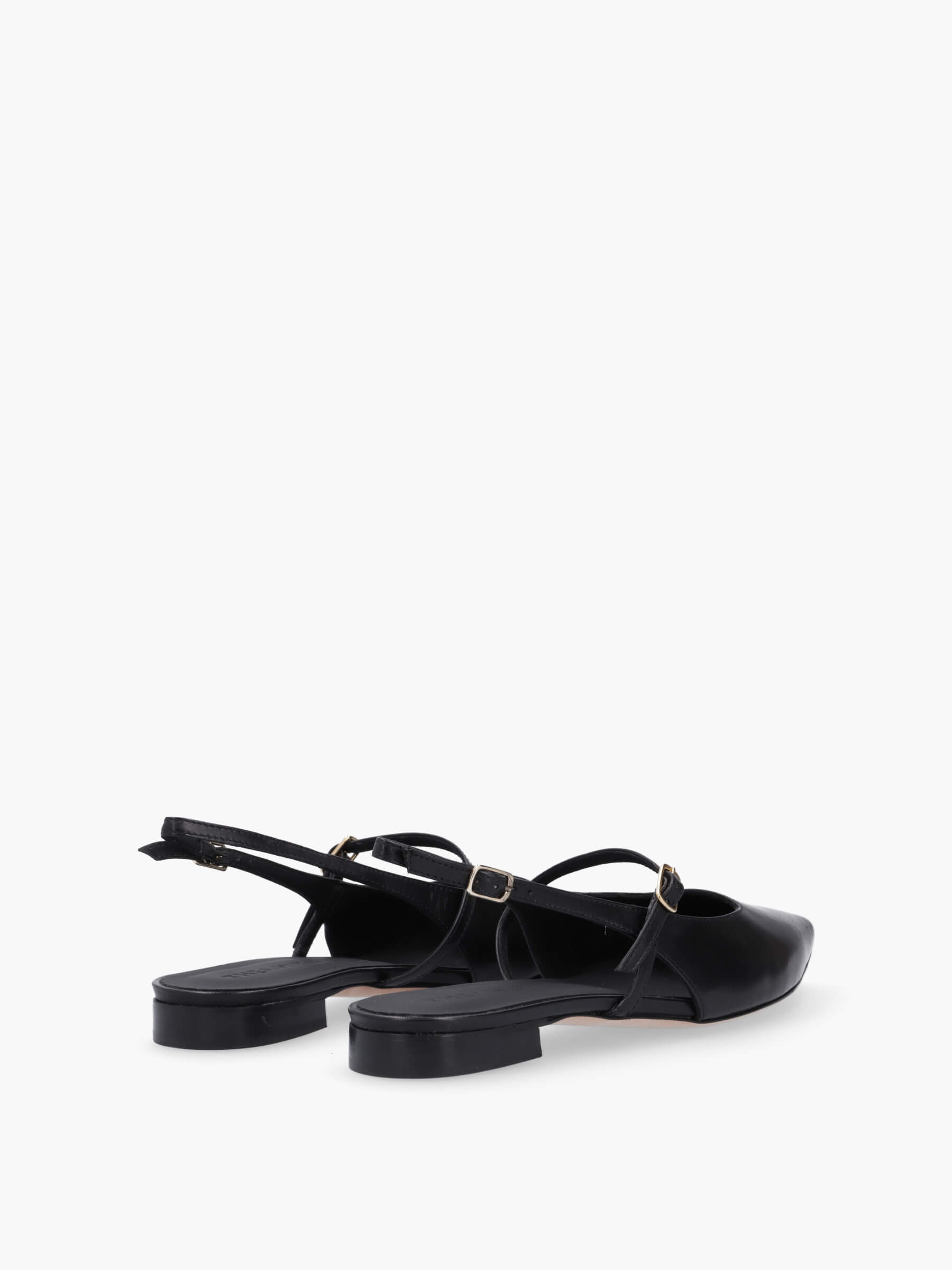MEGUMI Glattleder Schwarz, Bekleidung, Schuhwerk, Sandale