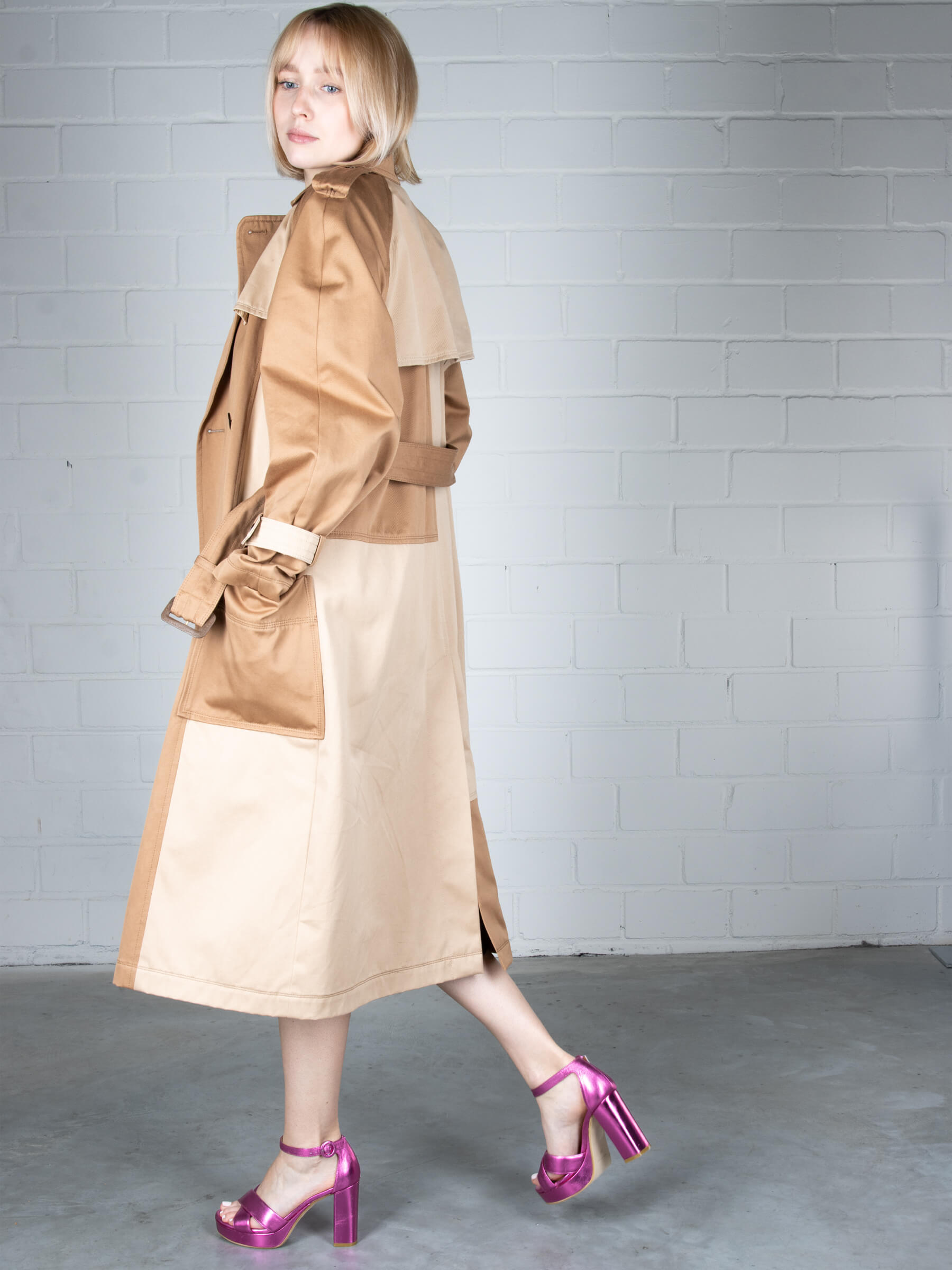 Platform sandals fuxia
