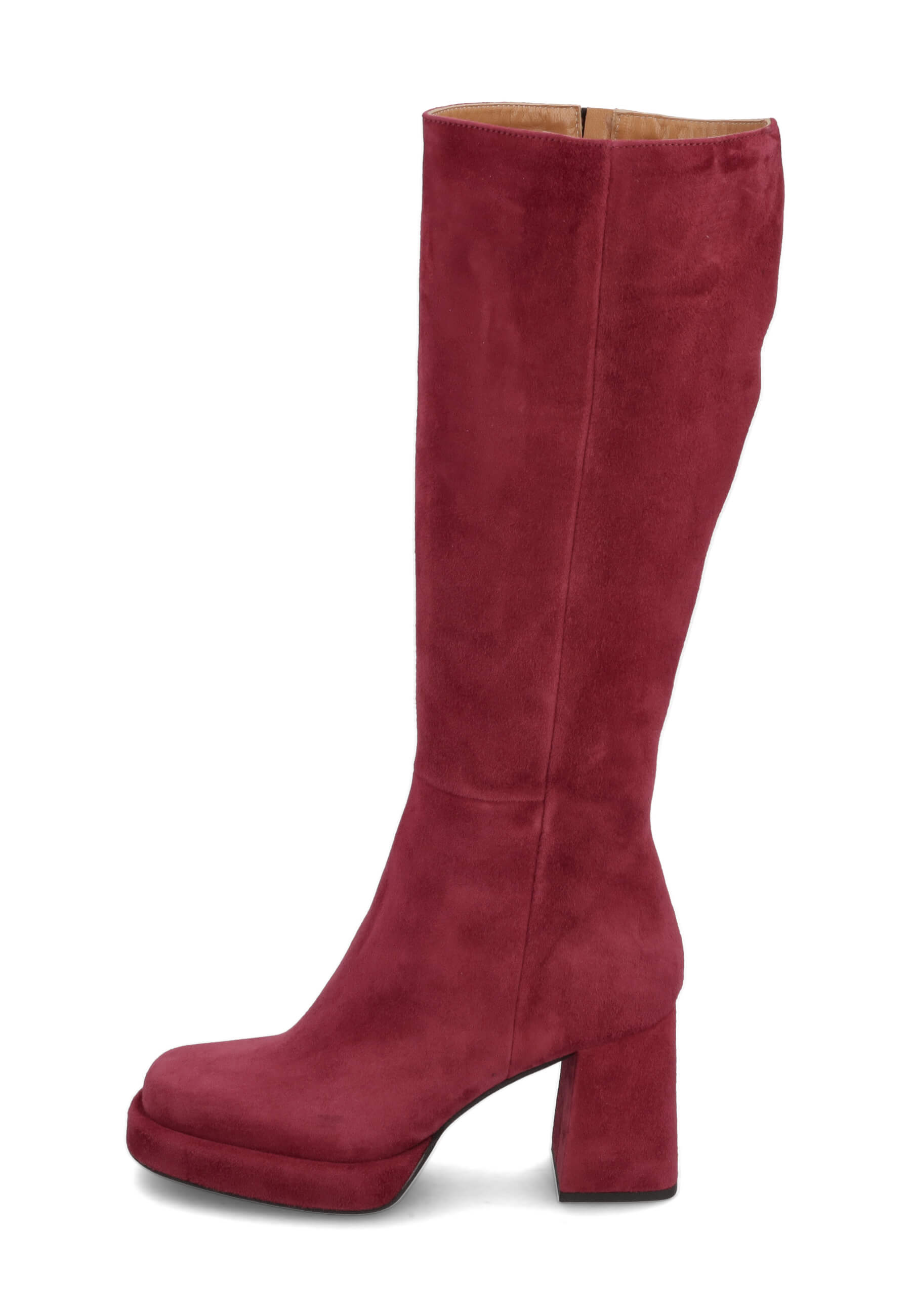 Plateau-Stiefel bordeaux 85 mm, Bekleidung, Schuhwerk, Schuh, Hoher Absatz