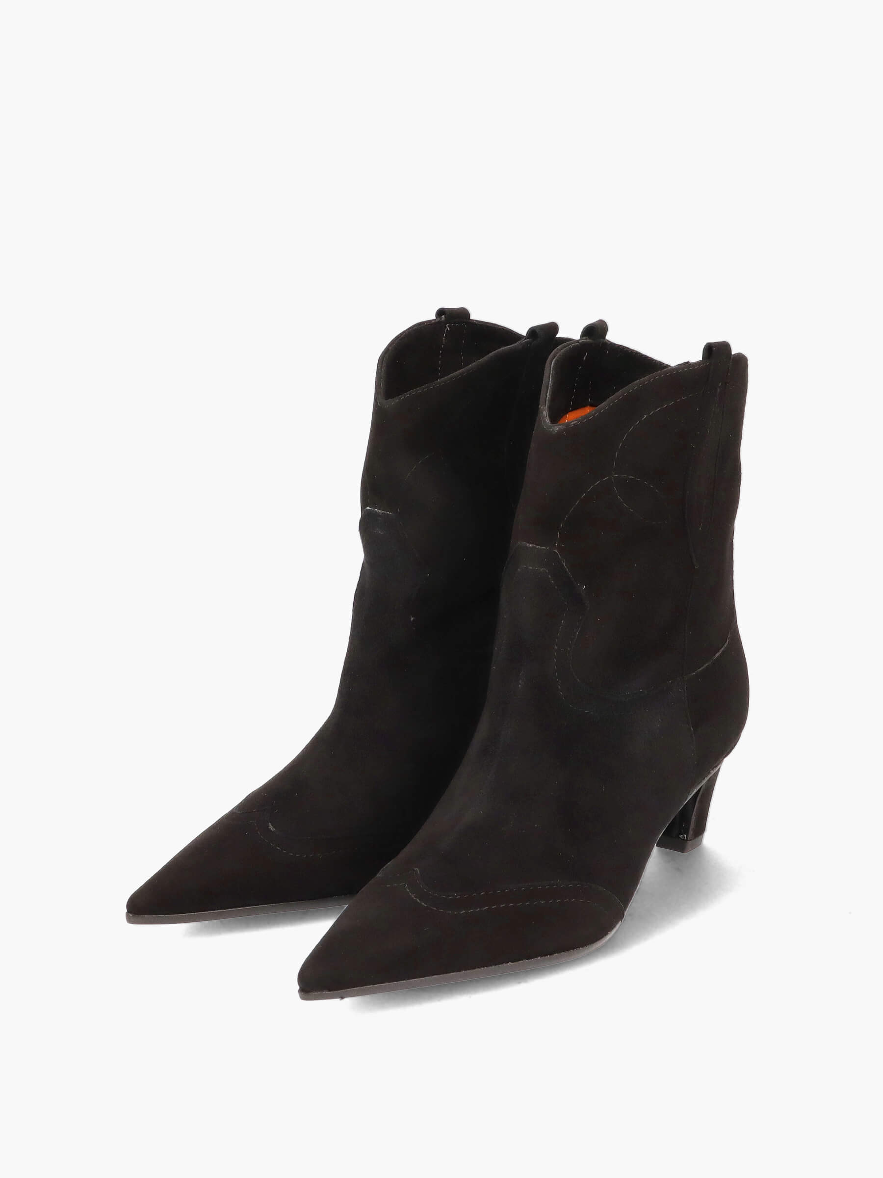 Cowboy boots schwarz 50 mm, Bekleidung, Schuhwerk, Hoher Absatz, Schuh, Wildleder
