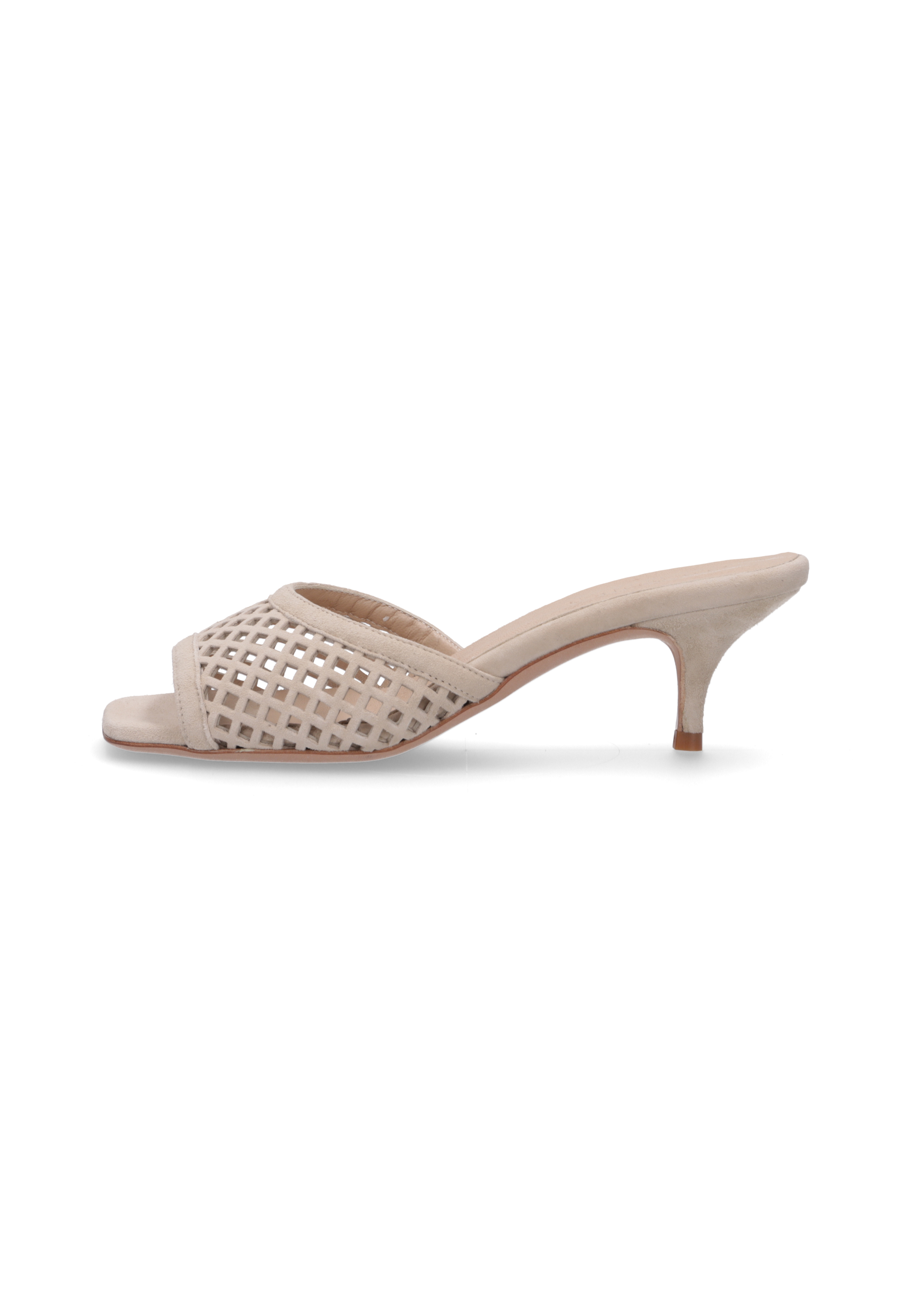 GINA Veloursleder Beige, Bekleidung, Schuhwerk, Sandale, Schuh, Hoher Absatz