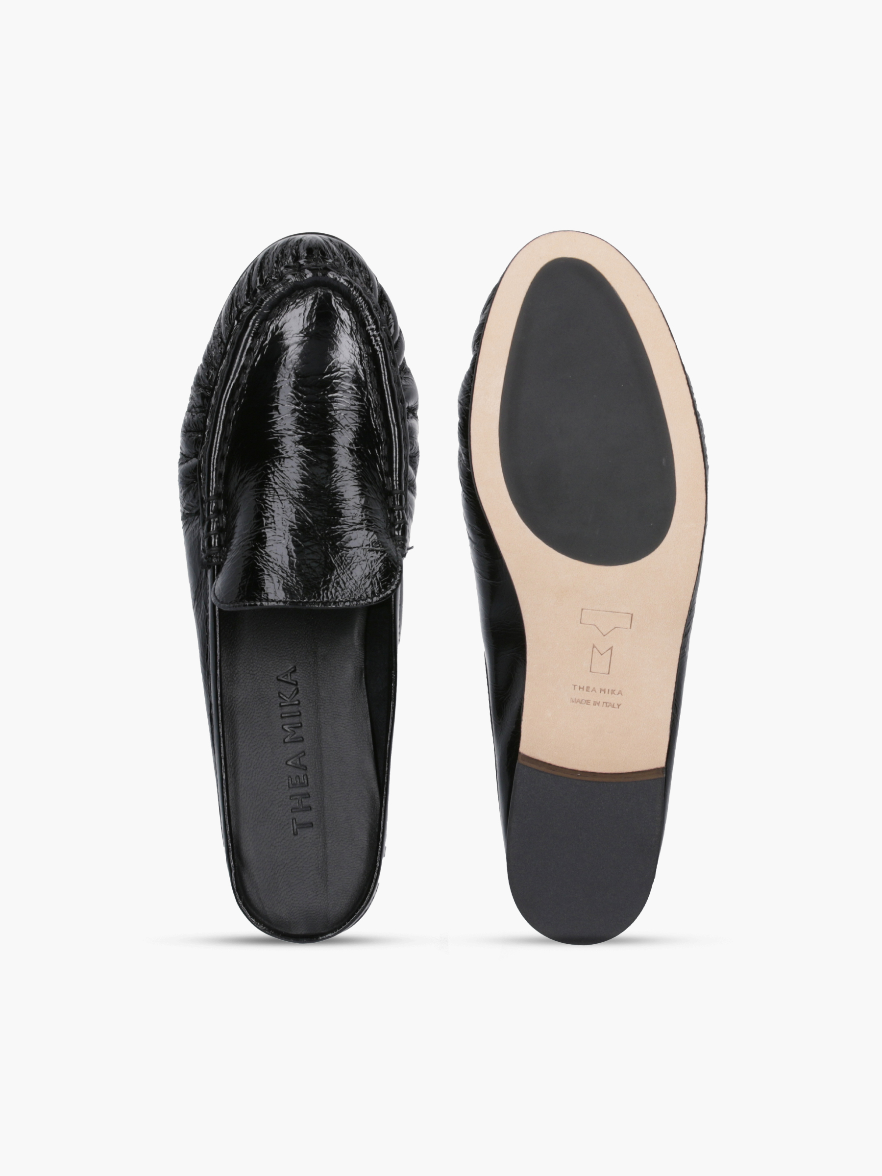 POLA Metallic-Leder Schwarz, Bekleidung, Schuhwerk, Schuh