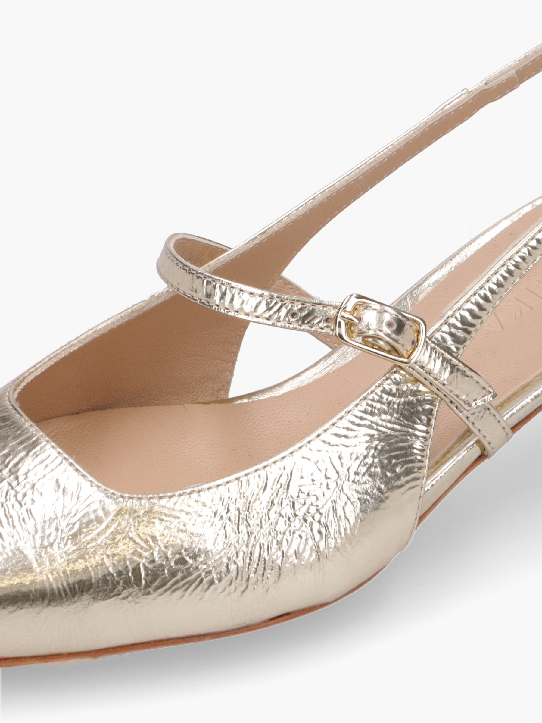 VERA Metallic-Leder Gold, Bekleidung, Schuhwerk, Schuh, Hoher Absatz, Sandale